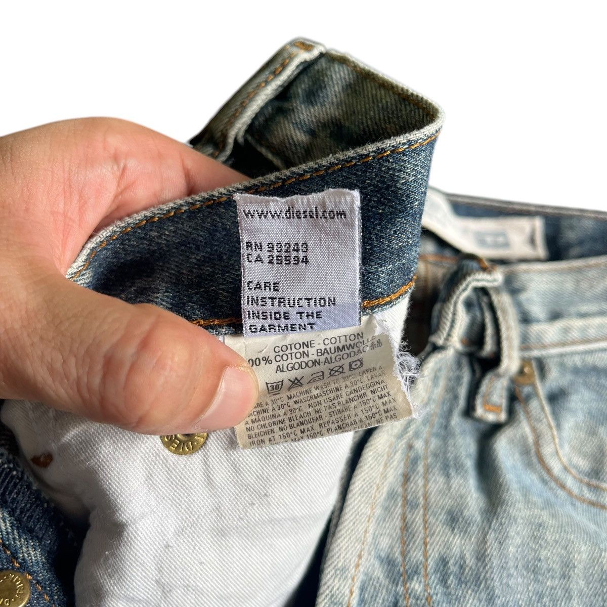 Diesel VINTAGE DIESEL INDUSTRY WASHED BLUE DENIM PANT Size US 29 - 9 Thumbnail