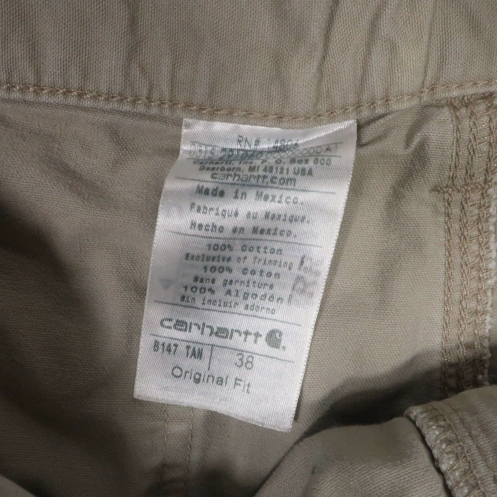 Carhartt VINTAGE Carhartt Carpender Shorts Mens 38 Original Fit Tan Cotton Canvas Hammer Loop EUC Size US 38 / EU 54 - 3 Thumbnail