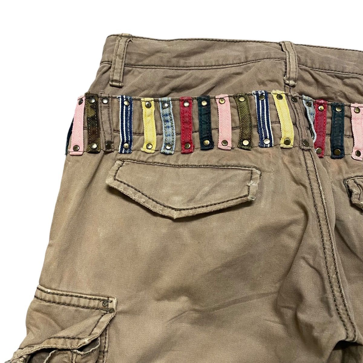 JACKROSE JACK ROSE Double Waist Cargo Pants Distressed Size US 32 / EU 48 - 12 Thumbnail