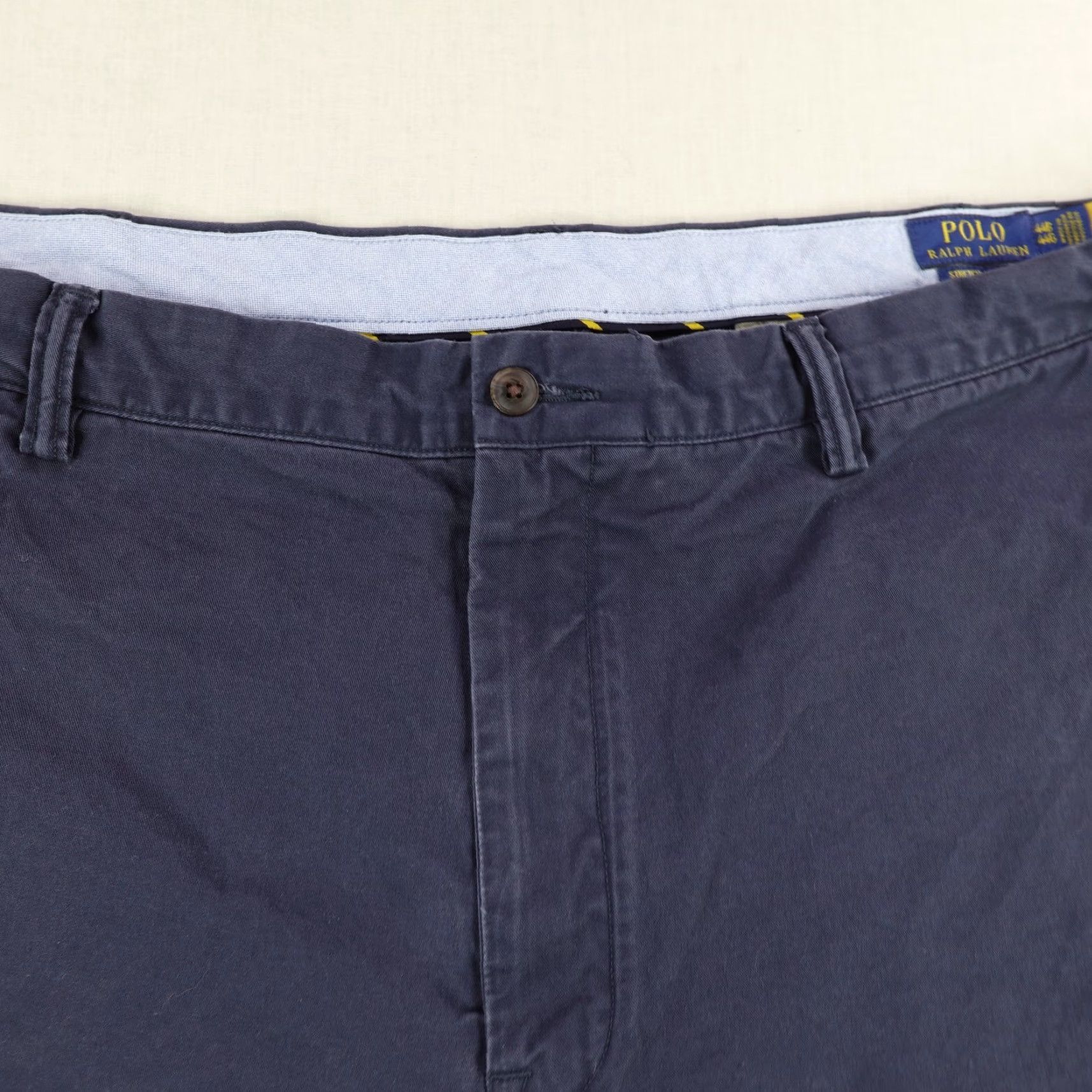 Polo Ralph Lauren VINTAGE Polo Ralph Lauren Shorts 44 B Big & Tall Chino Polo Ralph Lauren Shorts Blue Classic Stretch Cotton Twill Pony Mens Size US XXL / EU 58 / 5 - 2 Thumbnail