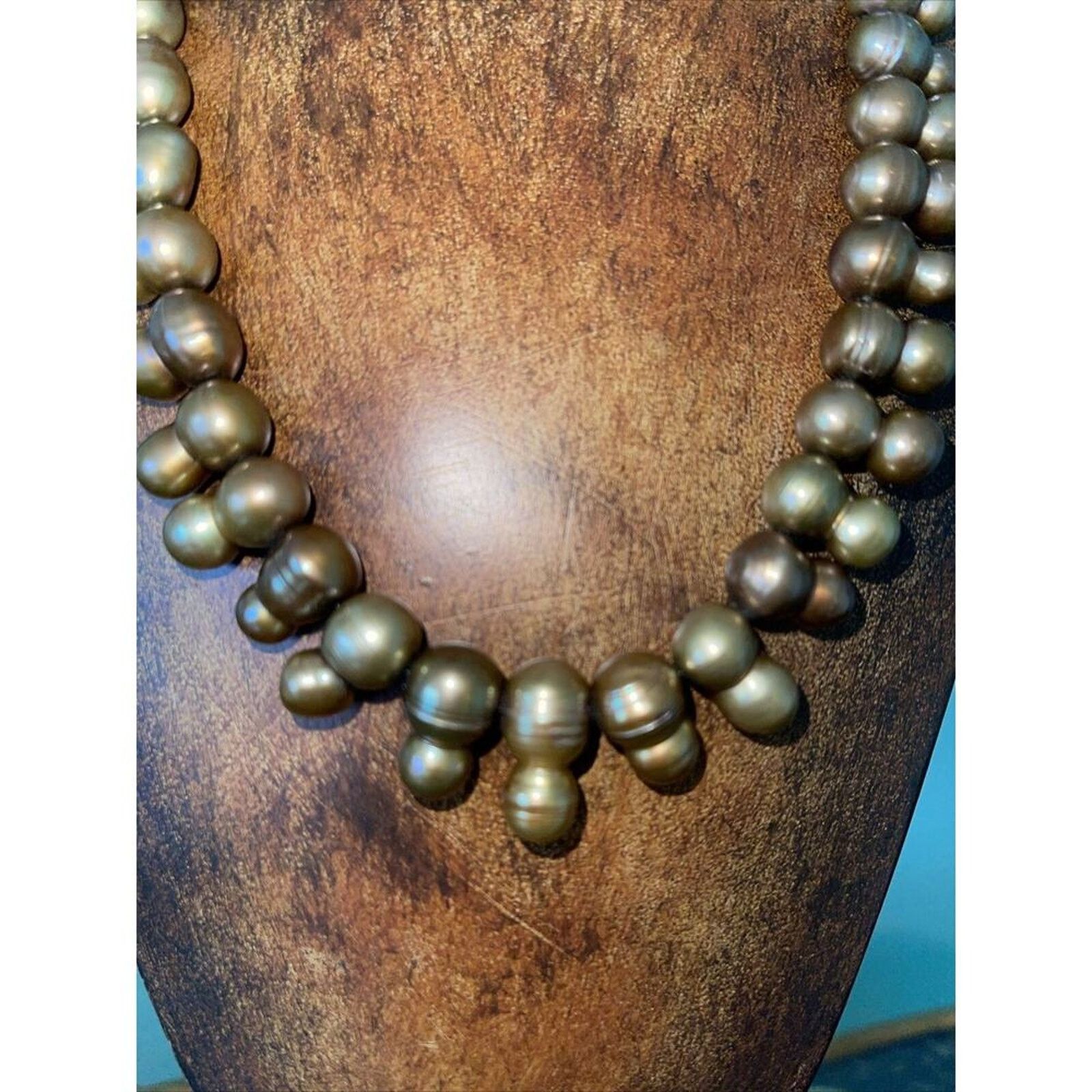 Other Baroque Pearl Mushrooms Shaped Graduated Artisan Necklace Size ONE SIZE - 8 Thumbnail