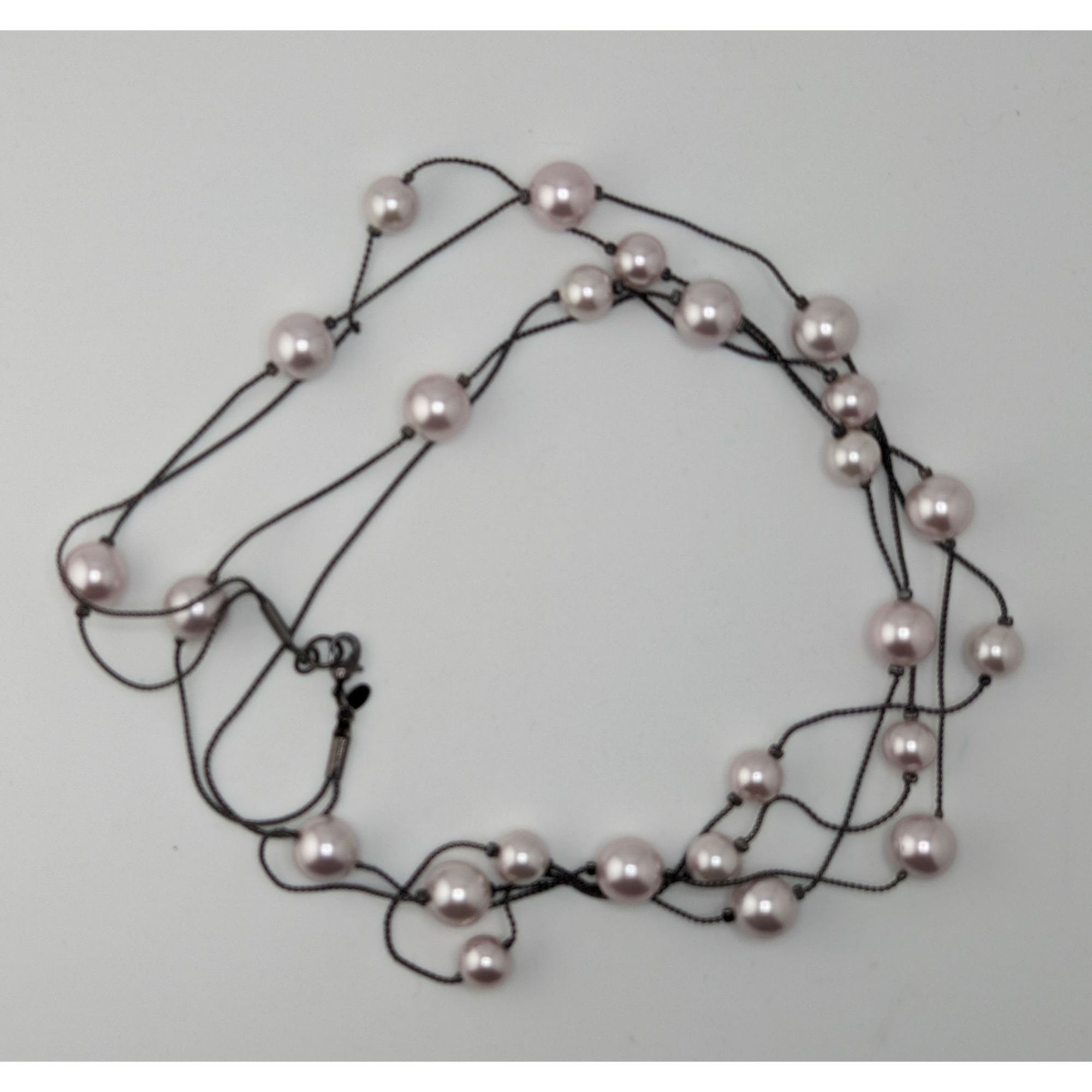 Other Vintage Roman Lavender Faux Pearl Layered Station Necklace Size ONE SIZE - 5 Thumbnail