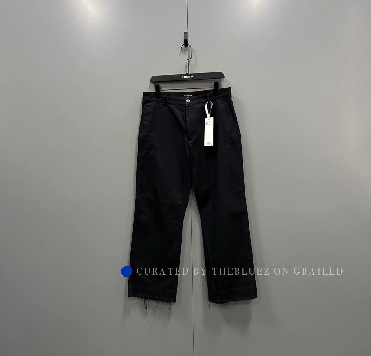 Balenciaga Distressed Black Straight Cut Pants Size US 34 / EU 50 - 1 Thumbnail