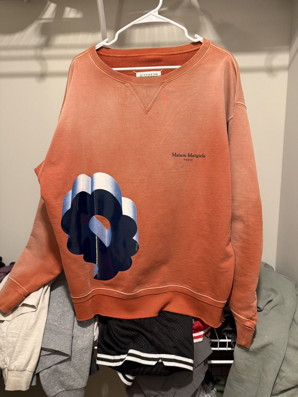 Maison Margiela Madison Margiela Red Cotton Sweatshirt Size US L / EU 52-54 / 3 - 2 Thumbnail