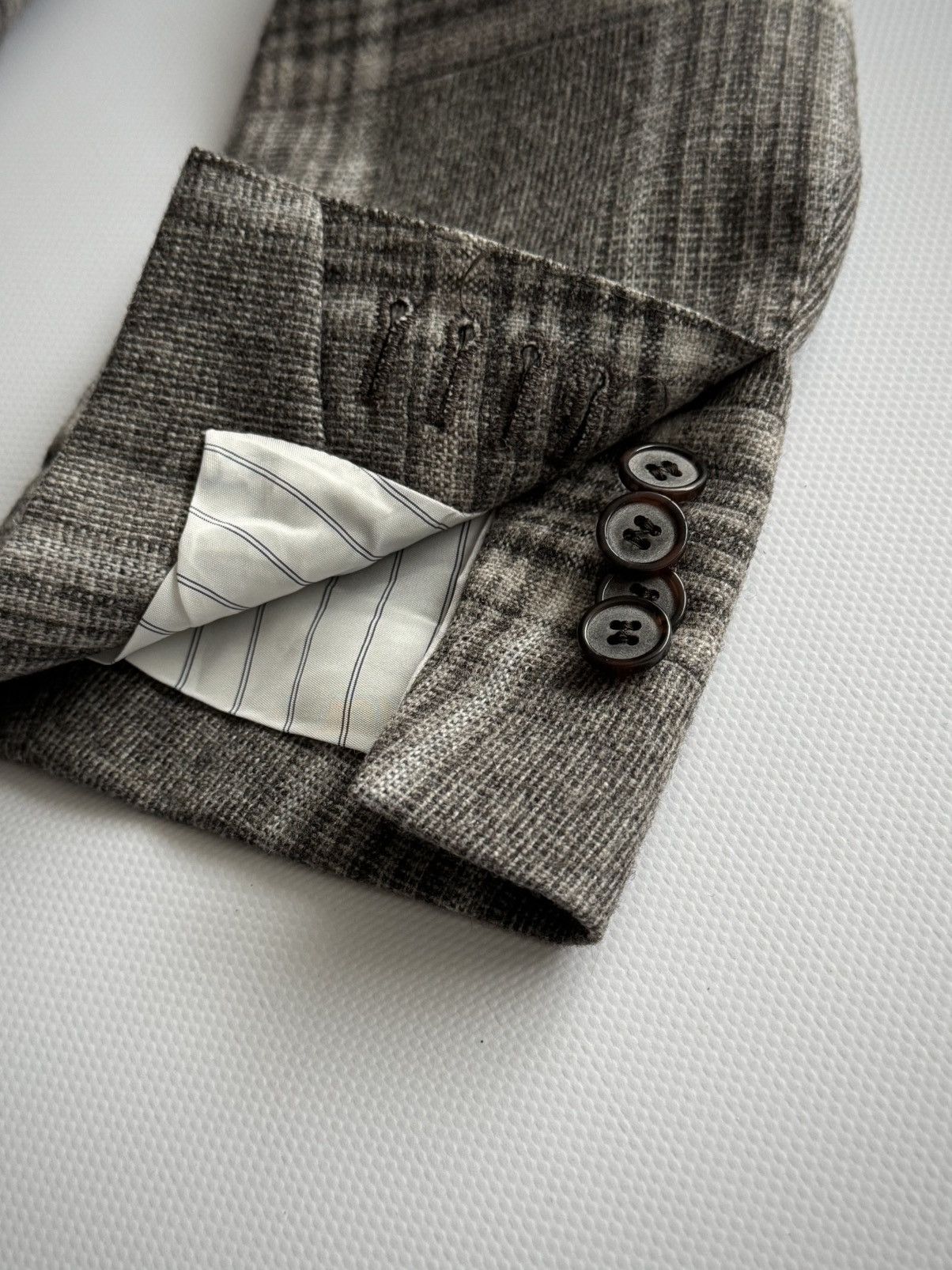 Suitsupply Suitsupply Havana FL Wool & Silk Gray Check Blazer Size 46R - 9 Thumbnail
