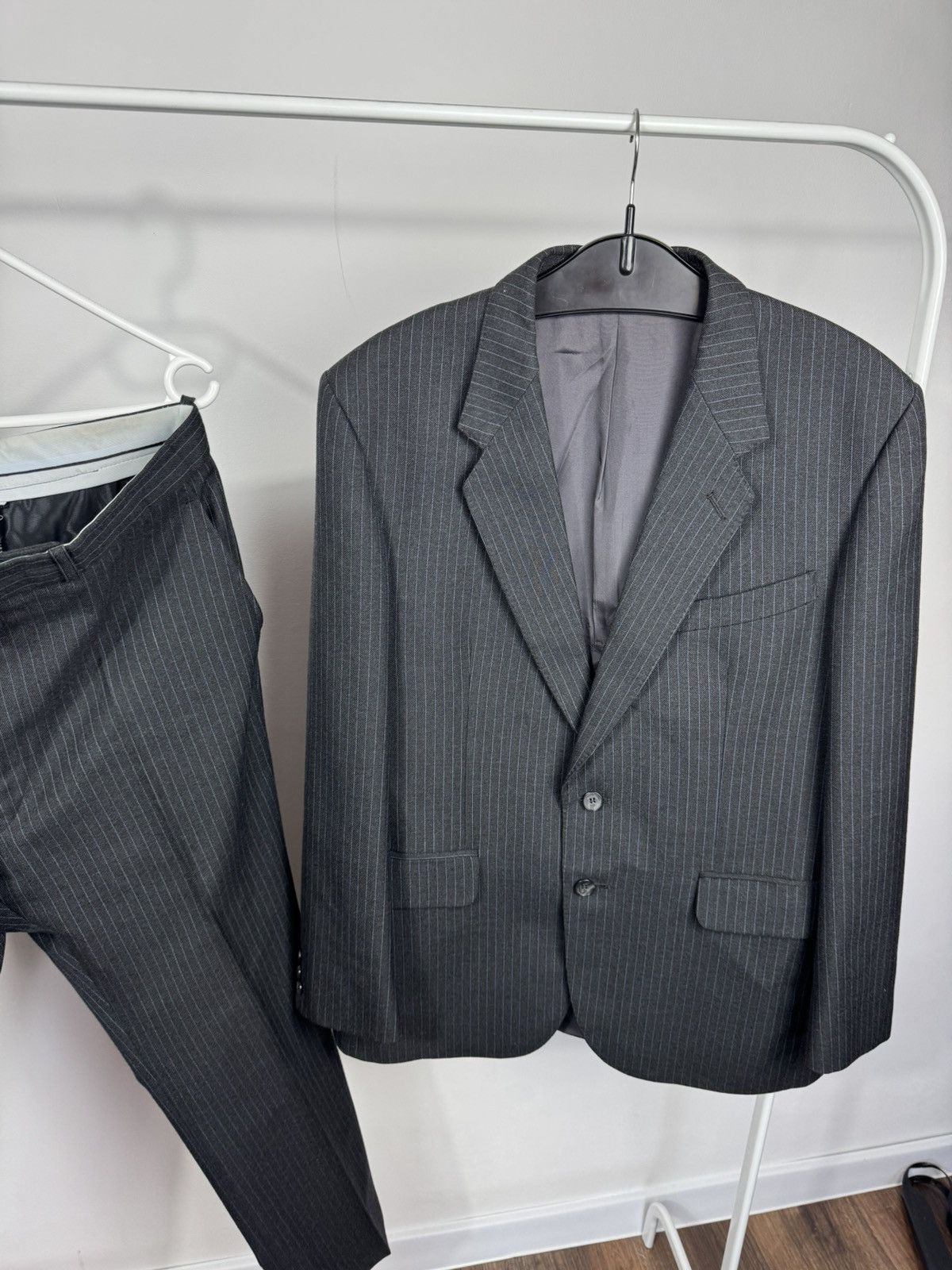 Other Vintage Dunn & Co Wool Pinstripe Blazer Pants Suit Britain Size 42R - 3 Thumbnail