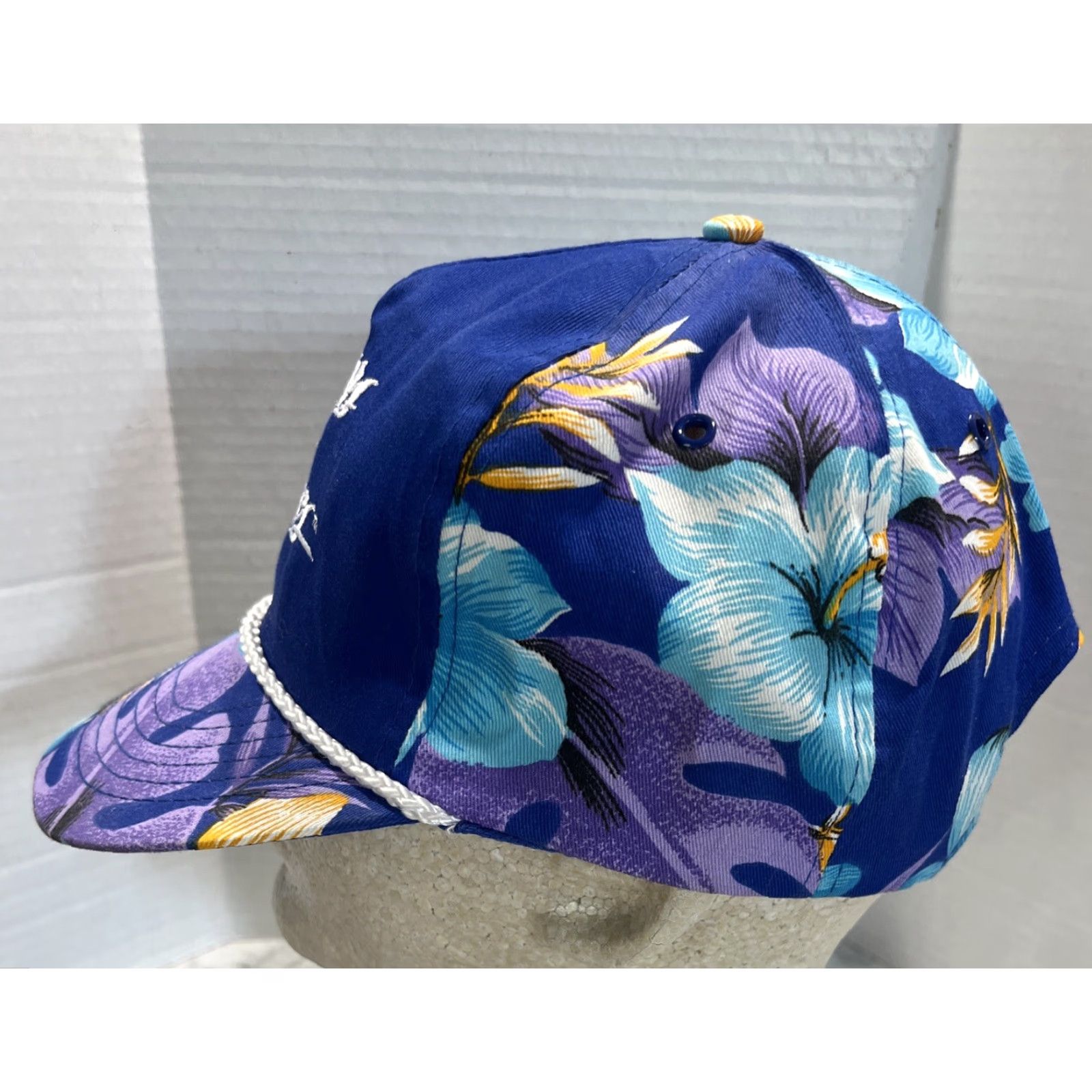 Vintage VINTAGE Stars & Stripes Hat Yatch Racing Team Snapback Hawaii Floral Rope American Cup One Size Mens Size ONE SIZE - 5 Thumbnail