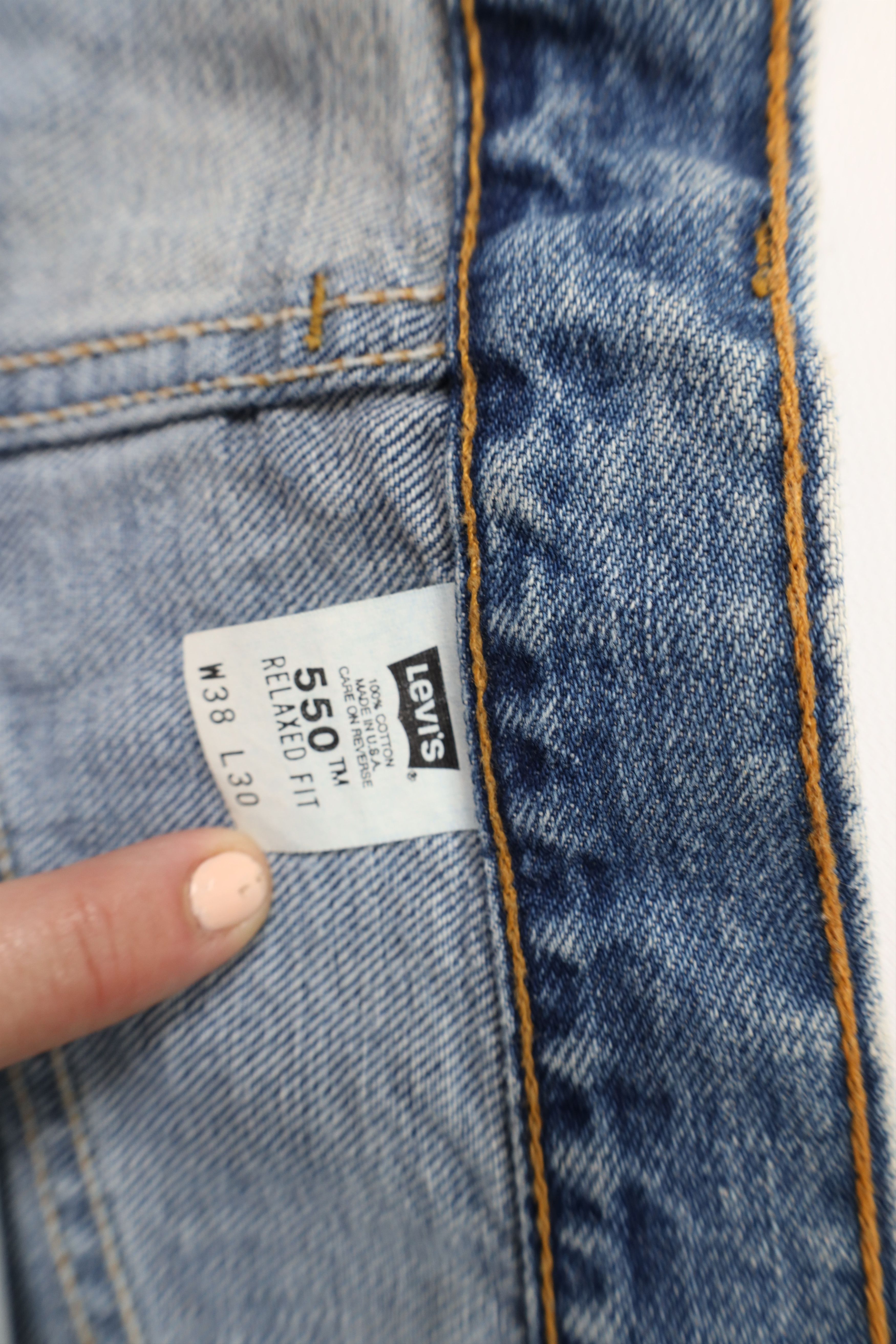 Levi's × Vintage Vintage 90s Levis 550 Relaxed Fit Denim Jeans Blue USA Size US 38 / EU 54 - 10 Thumbnail