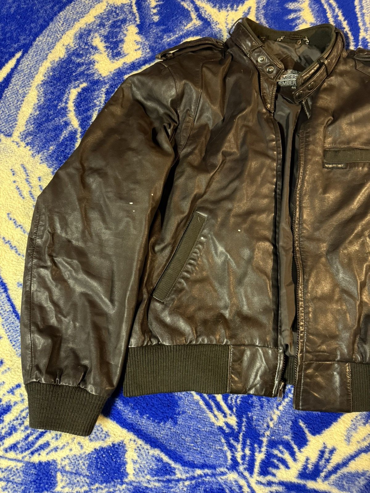Members Only Members only brown leather bomber jacket Size US M / EU 48-50 / 2 - 2 Thumbnail