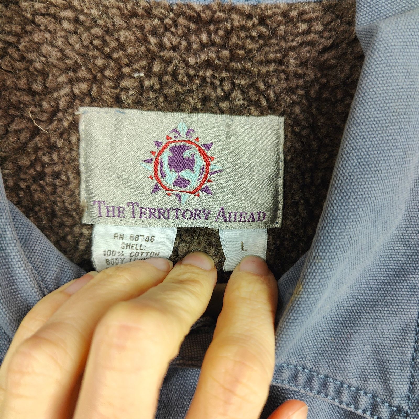 The Territory Ahead Vintage The Territory Ahead Chore Jacket Large Blue Canvas Size US L / EU 52-54 / 3 - 7 Thumbnail