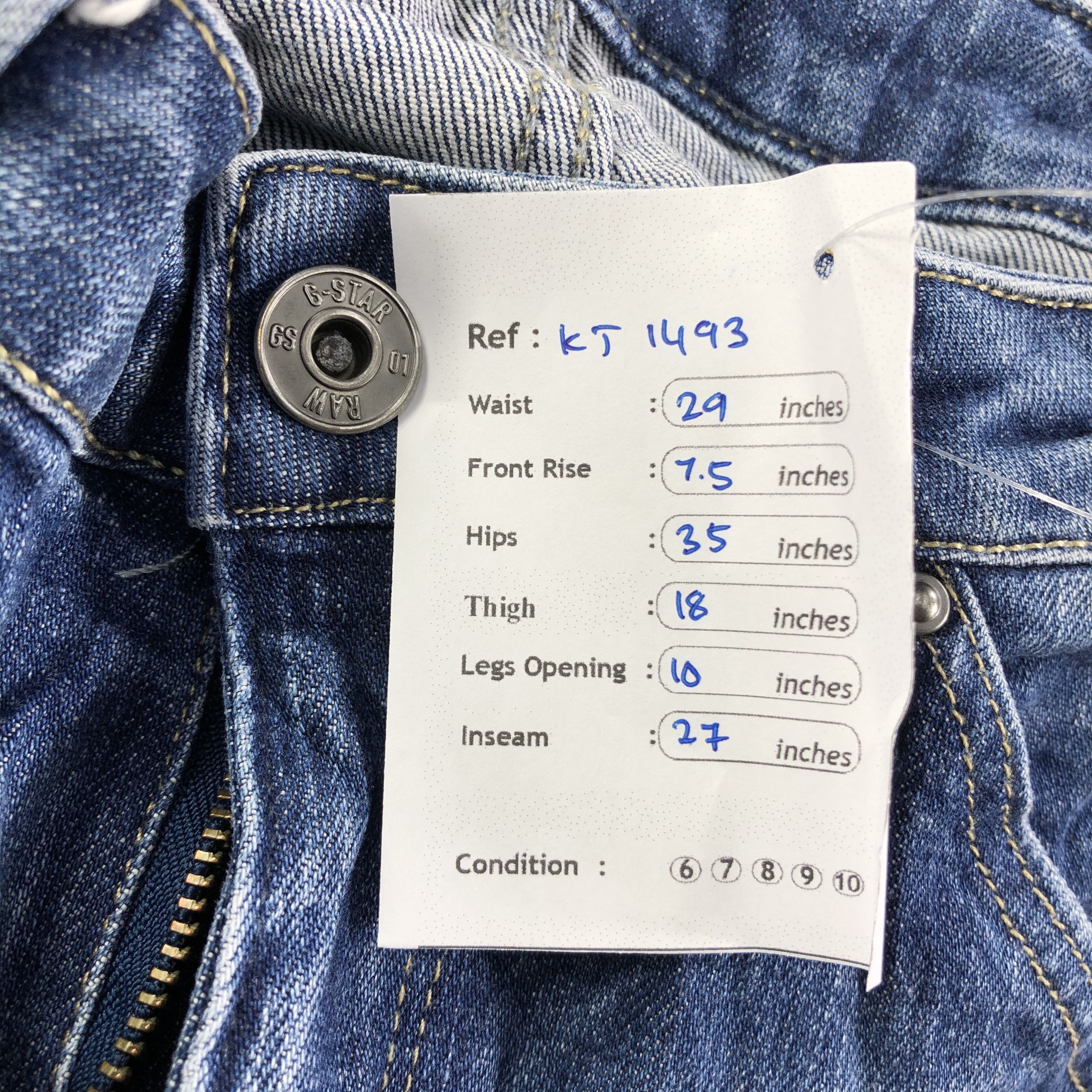 G-Star G Star Jeans Mid Skinny Denim KJ1493 Size US 27 - 11 Thumbnail