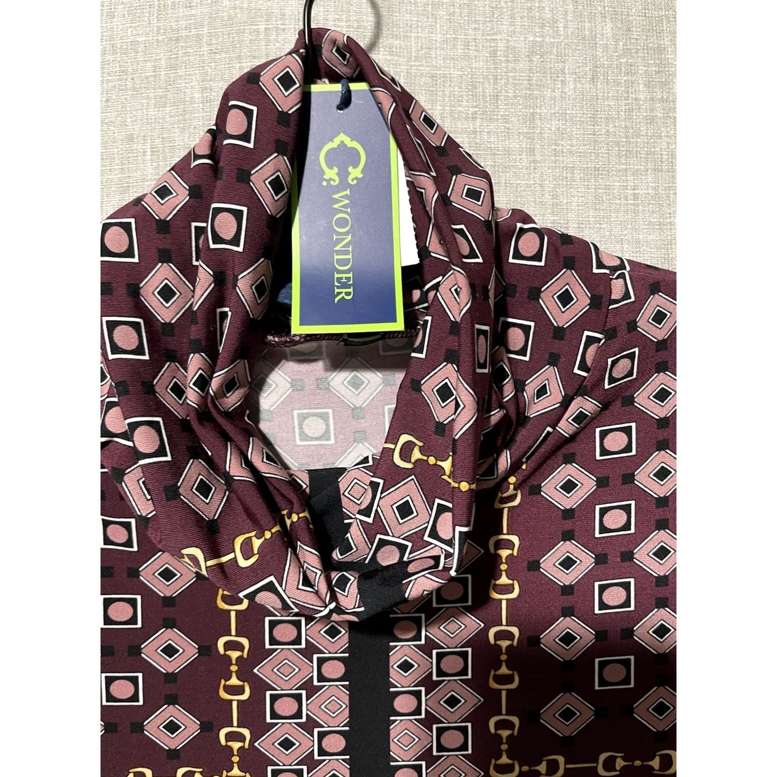 Vintage C. Wonder Womens XL Pullover Turtleneck Soft Pheasant Boho Maroon NEW Size XL / US 12-14 / IT 48-50 - 3 Thumbnail