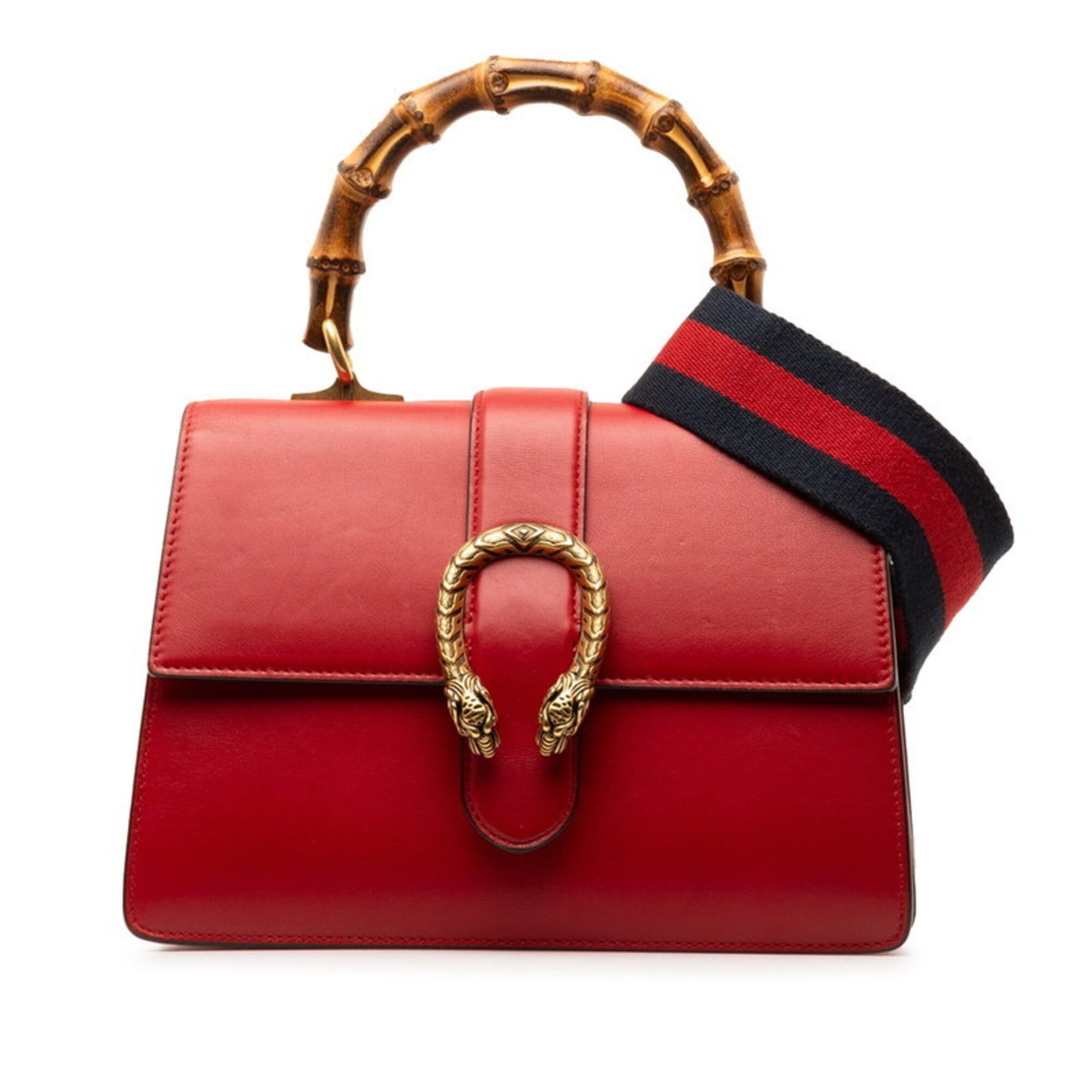 Gucci Gucci Dionysus Bamboo Handbag Shoulder Bag 2WAY 448075 Red Leather Women's GUCCI Size ONE SIZE - 1 Thumbnail