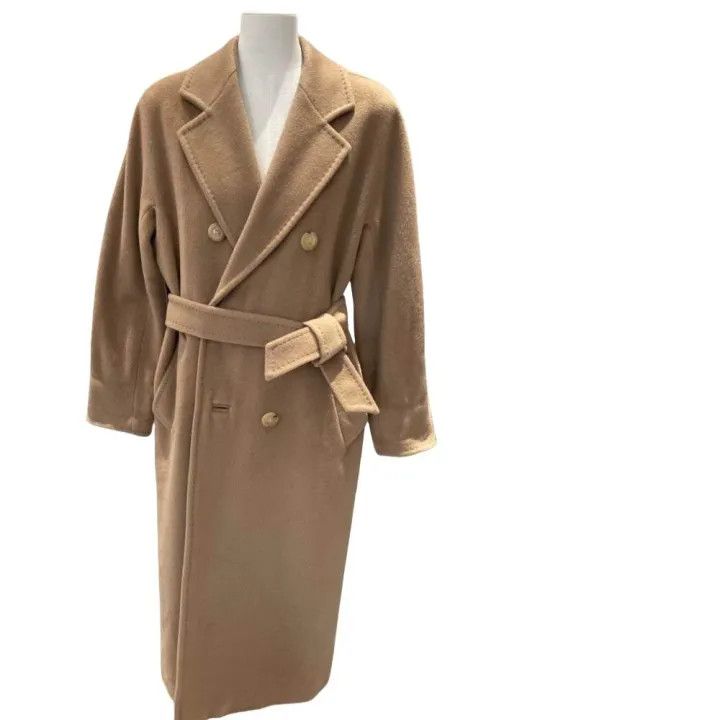 Max Mara MaxMara Long Camel Coat with Double Breasted Design 0079 Size XS / US 0-2 / IT 36-38 - 1 Thumbnail
