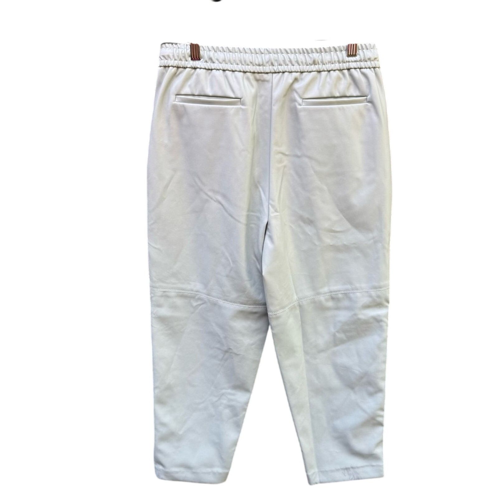 Calvin Klein NWT New Calvin Klein Womens Size 8 Pleather Jogger Pants Size 30" / US 8 / IT 44 - 4 Thumbnail