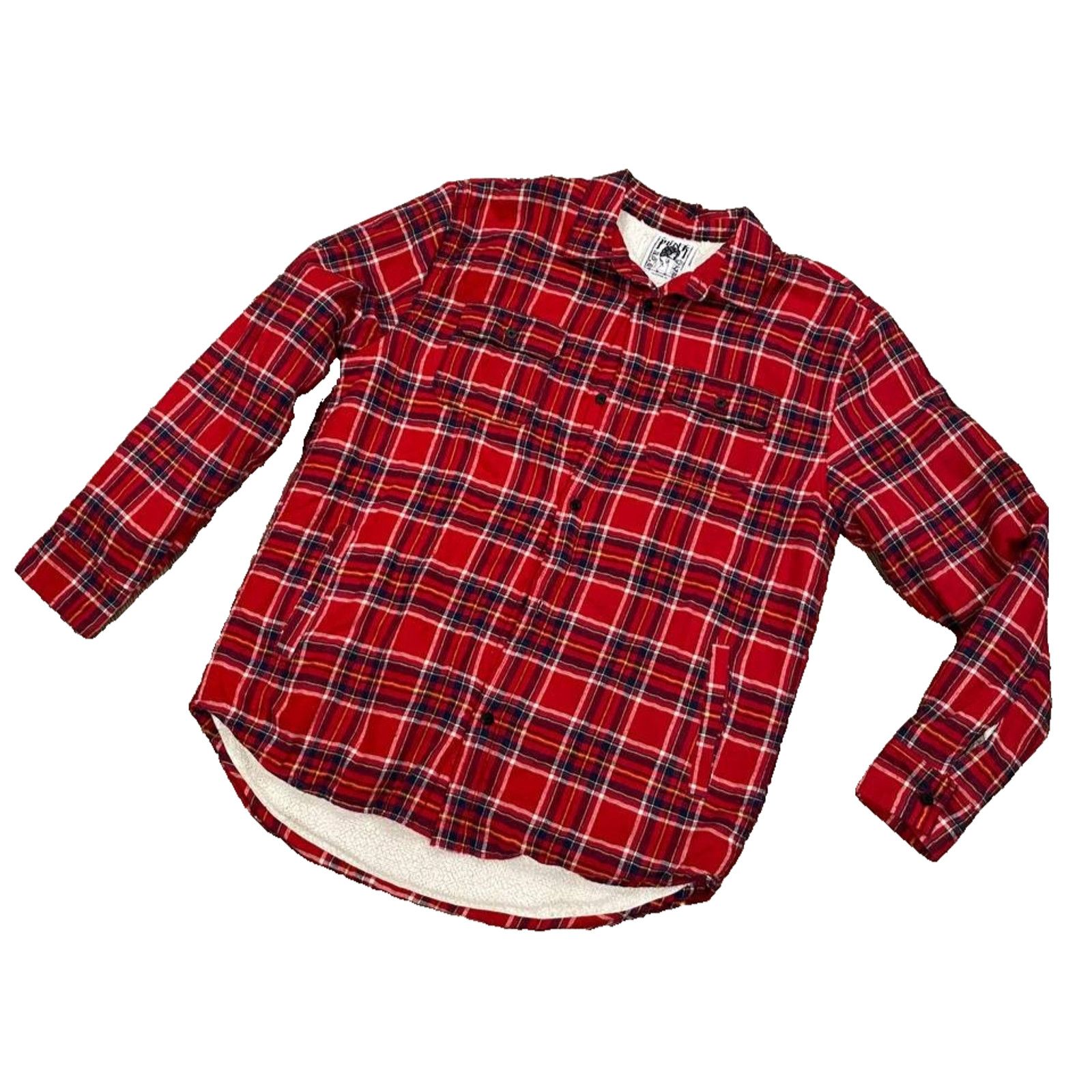 Other PUNK LA Anarchy Red Flannel Field Sherpa Lined Jacket sz L Size US L / EU 52-54 / 3 - 3 Thumbnail