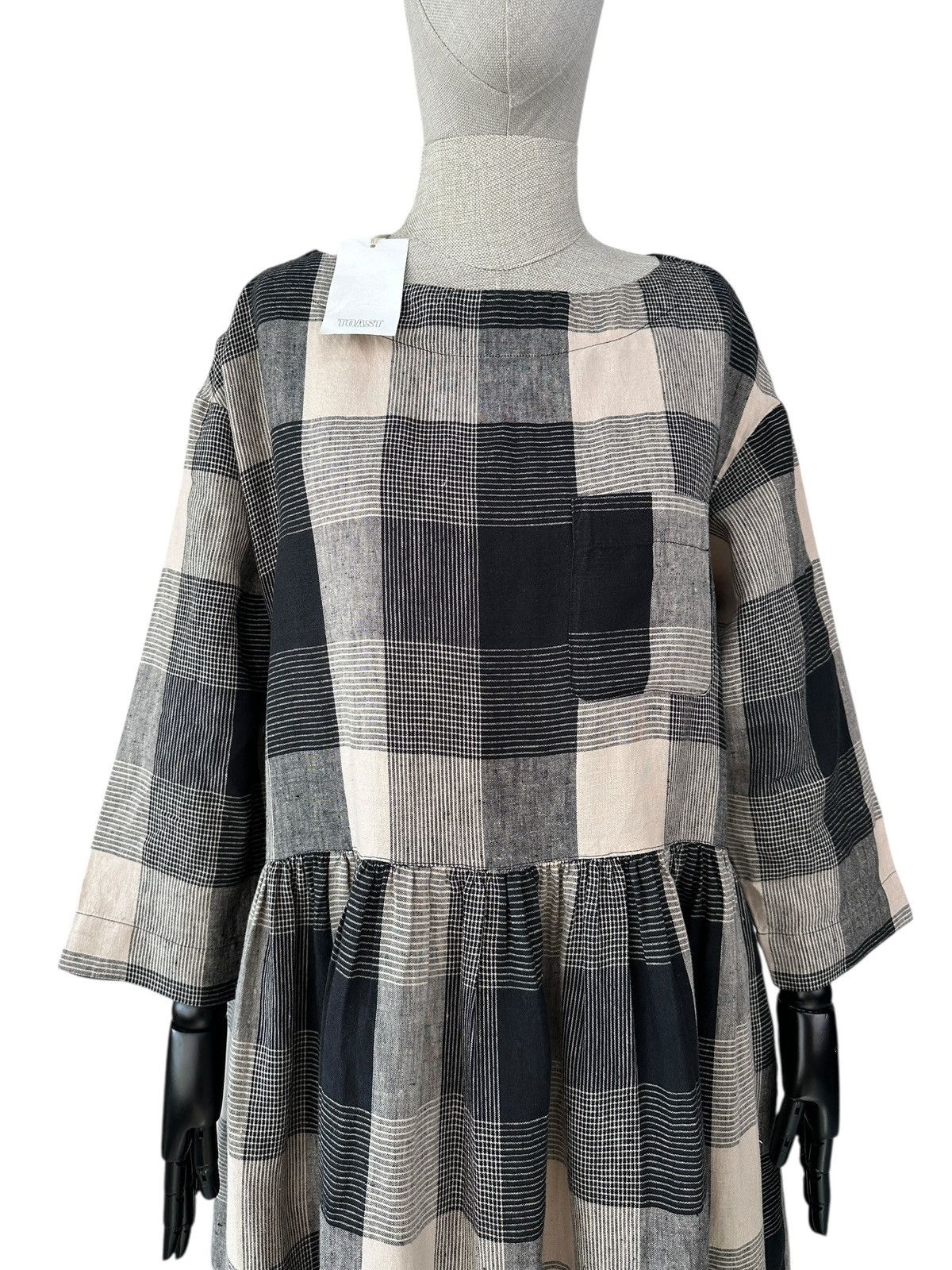 Other NWT TOAST Landscape Check Linen Dress Pockets Loose Fit Size S / US 4 / IT 40 - 4 Thumbnail