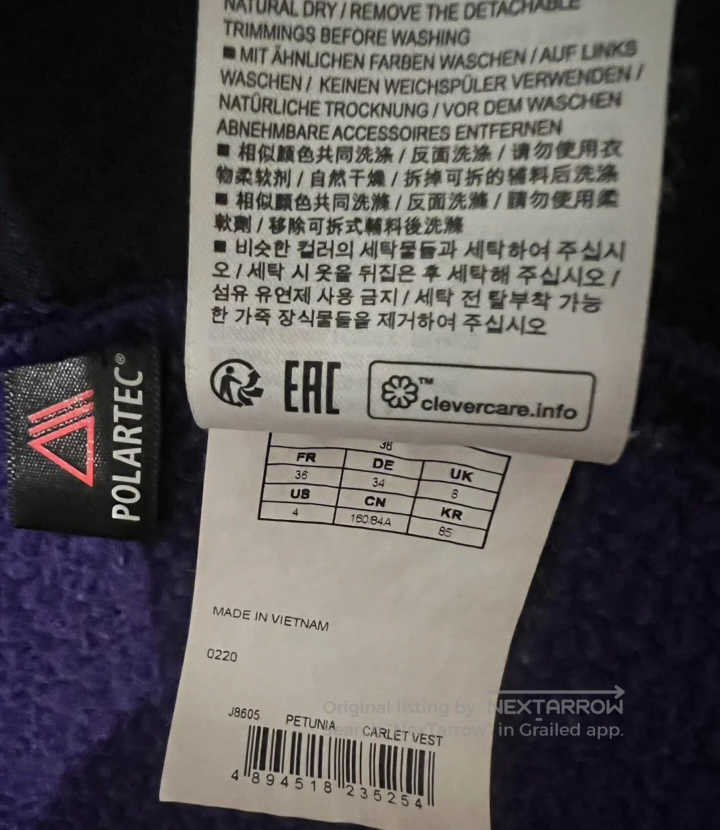 Aigle Aigle Women's Purple Vest Size 36. Size XS / US 0-2 / IT 36-38 - 7 Thumbnail
