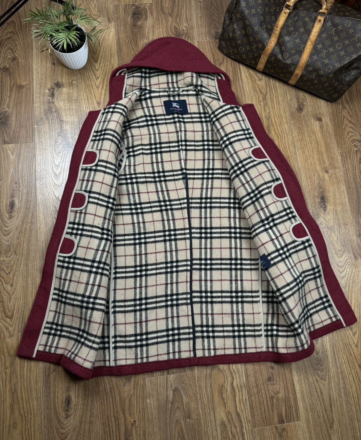 Burberry Wool duffle coat Burberry Nova Check original luxury item Size US XL / EU 56 / 4 - 2 Thumbnail