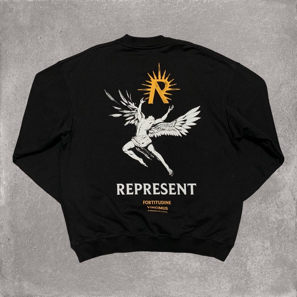 Represent Clo. Represent Large Icarus Jet Black Sweater Sweatshirt Crewneck Size US L / EU 52-54 / 3 - 1 Thumbnail