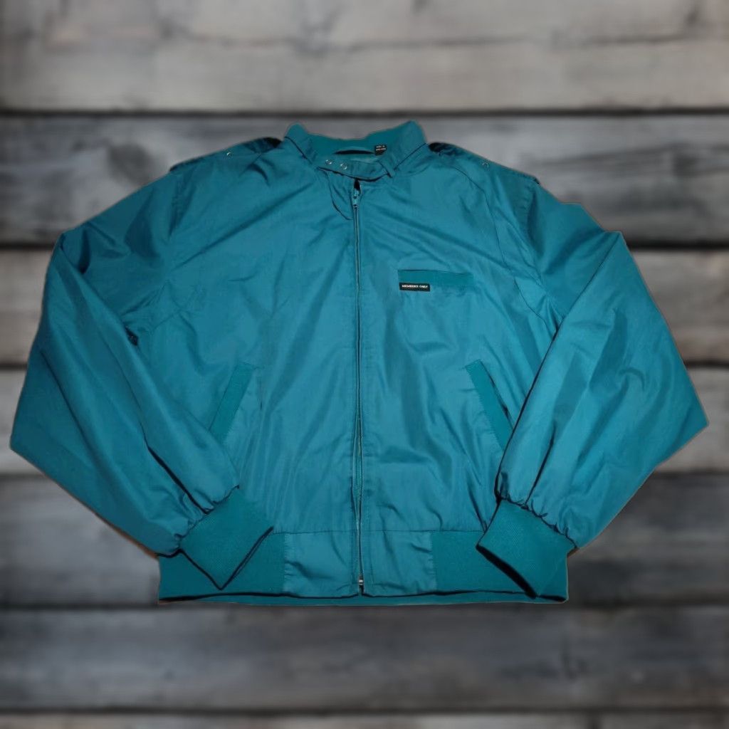 Members Only Vintage Yes Members Only Jacket 90s Cafe Racer Bomber Turquoise Full Zip Lapels Size 44 Size US S / EU 44-46 / 1 - 1 Thumbnail