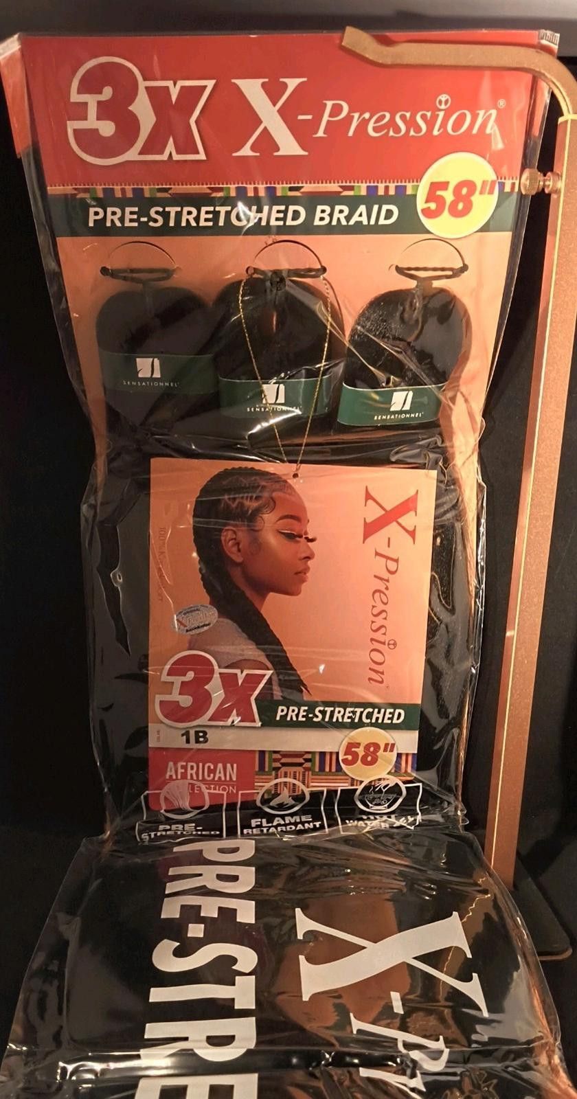Other 3X Sensationnel African Collection Pre Stretched Hair 2X72 Size ONE SIZE - 1 Thumbnail