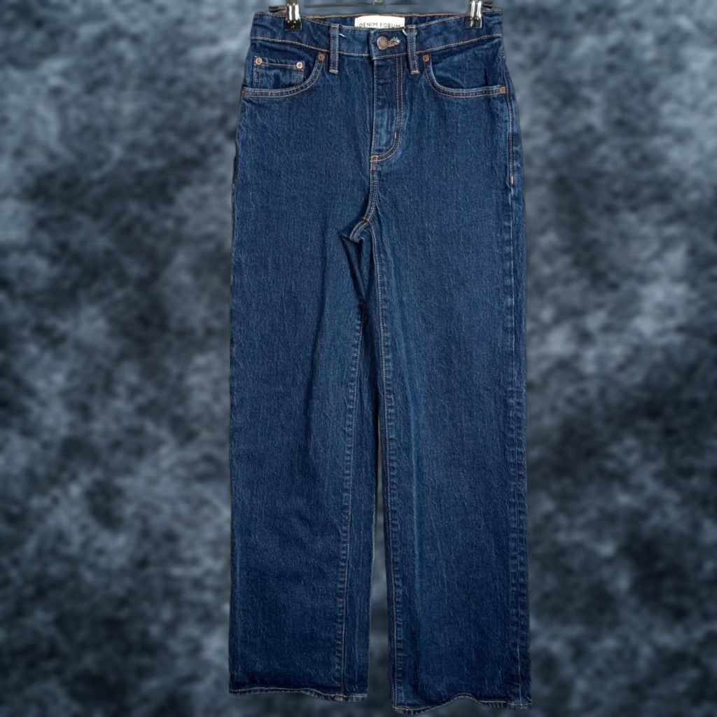 Denime VINTAGE Denim Forum High-Rise Straight Leg Jeans Womens Size 24 Blue Denim Size 42" / US 20 - 1 Thumbnail