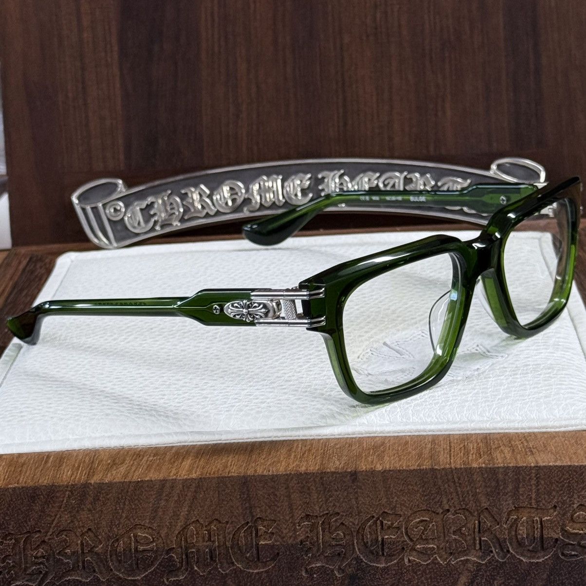 Chrome Hearts Bulge Glasses in Brown/Gold