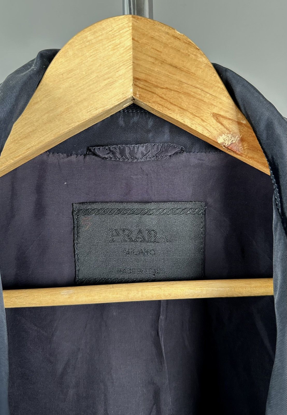 Prada Prada - Vintage - Nylon Zip-Up Jacket in Navy Size US L / EU 52-54 / 3 - 12 Thumbnail