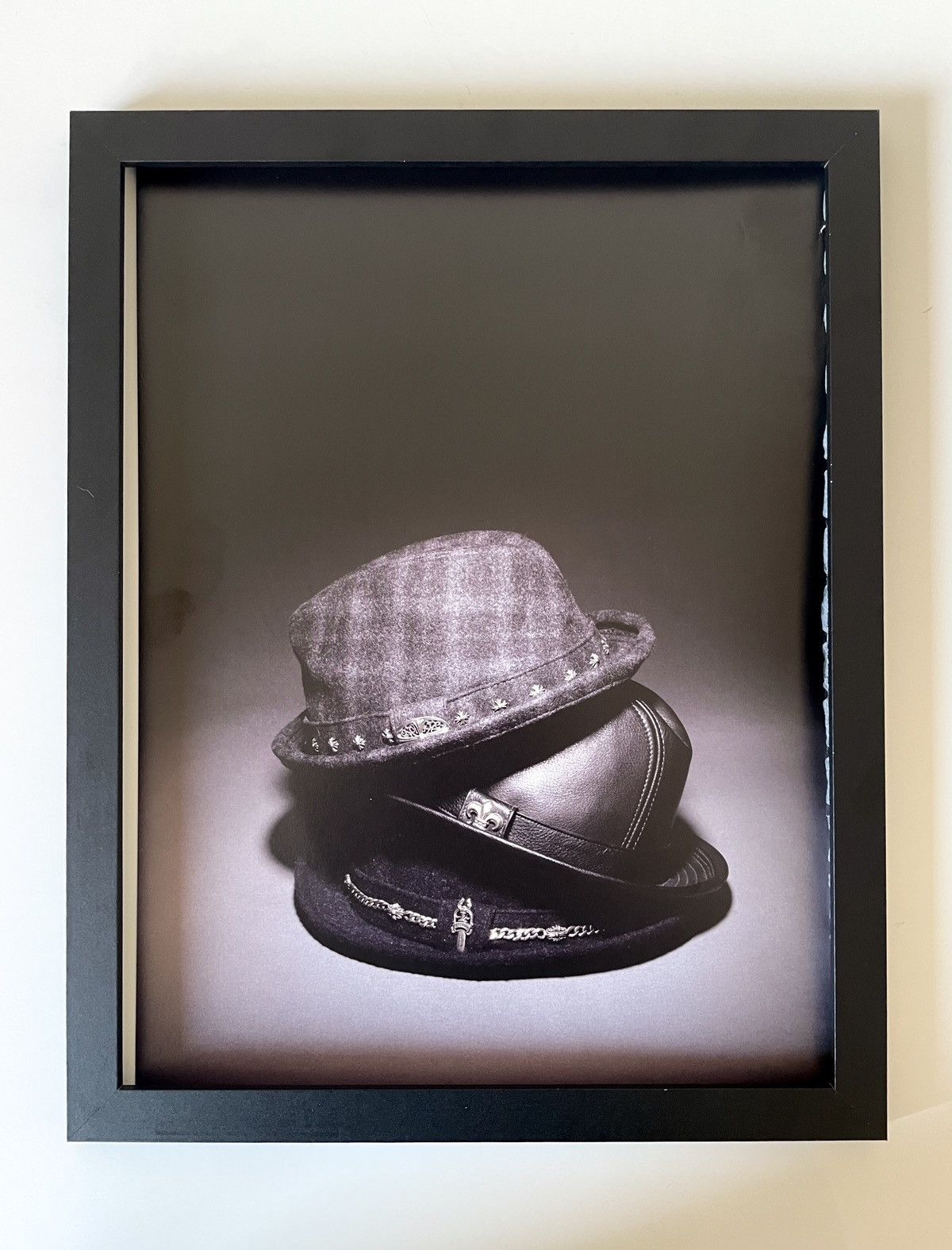 Chrome Hearts × Vintage Chrome Hearts hats pileup 9x11 Framed poster Size ONE SIZE - 1 Thumbnail