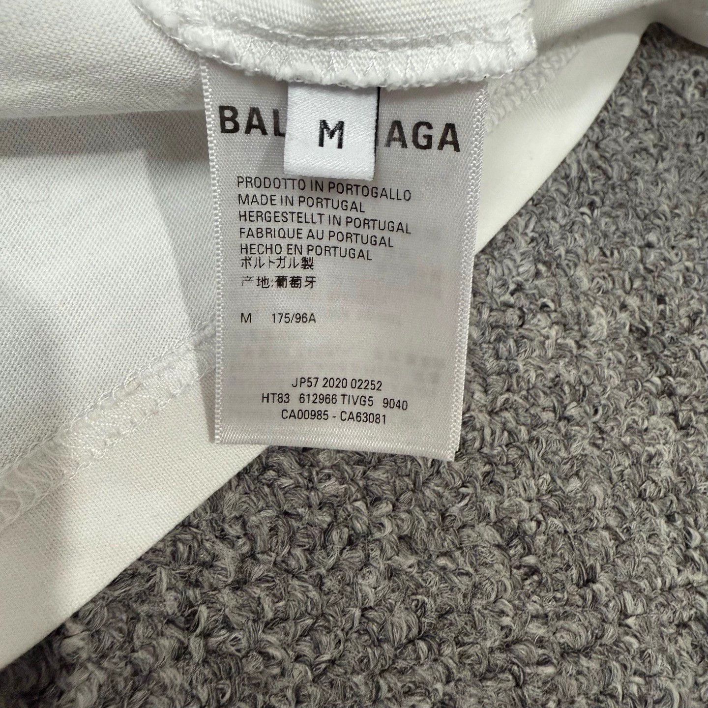 Balenciaga Balenciaga Embroidered Front/Back Logo Short Sleeve Tee M 99N Size US M / EU 48-50 / 2 - 4 Thumbnail