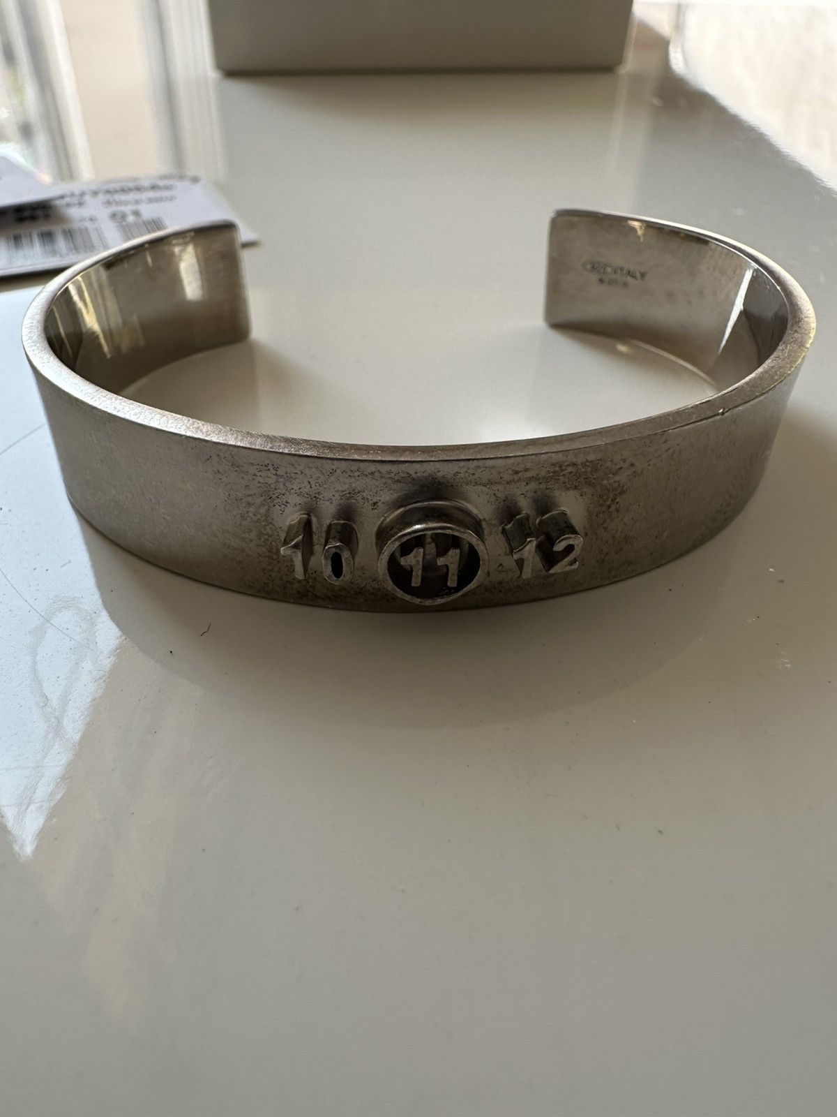 Maison Margiela Maison Margiela Unisex Number Logo Cuff Bracelet 925 Silver! Size ONE SIZE - 3 Thumbnail