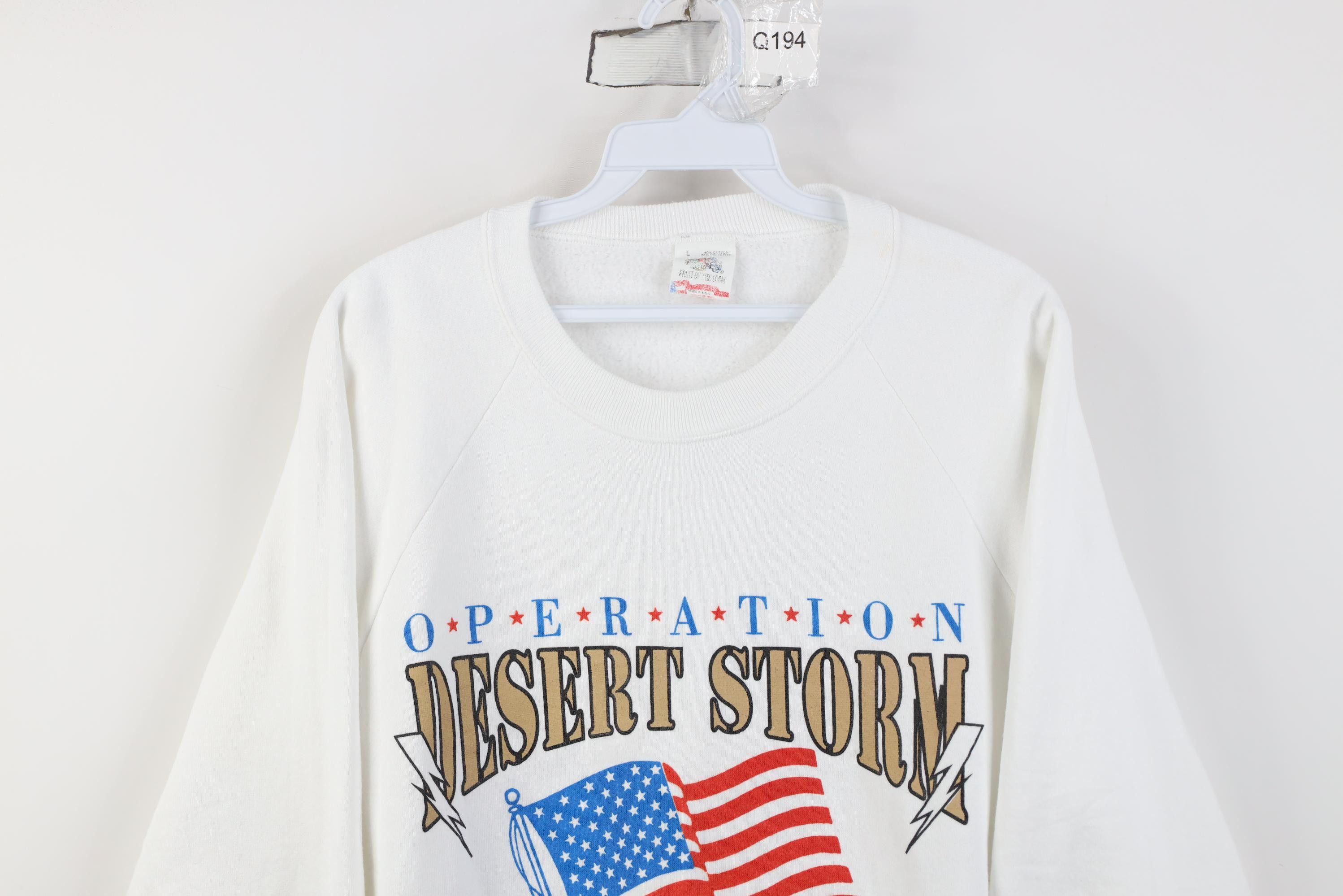 Vintage Vintage 90s Operation Desert Storm Military Sweatshirt USA Size L / US 10 / IT 46 - 2 Thumbnail