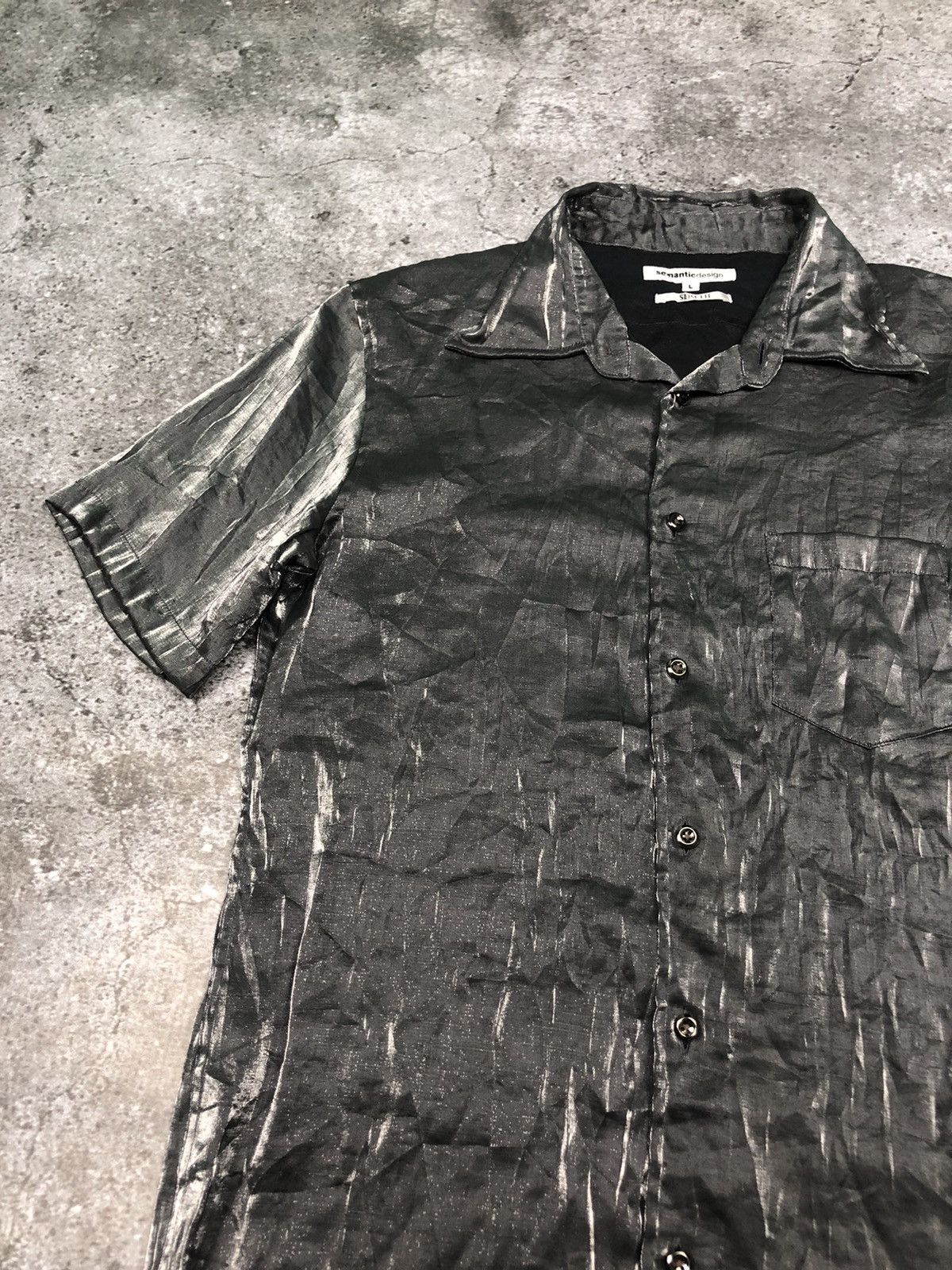 semanticdesign Semantic Design Silver Metal Button Shirt Size US L / EU 52-54 / 3 - 4 Thumbnail