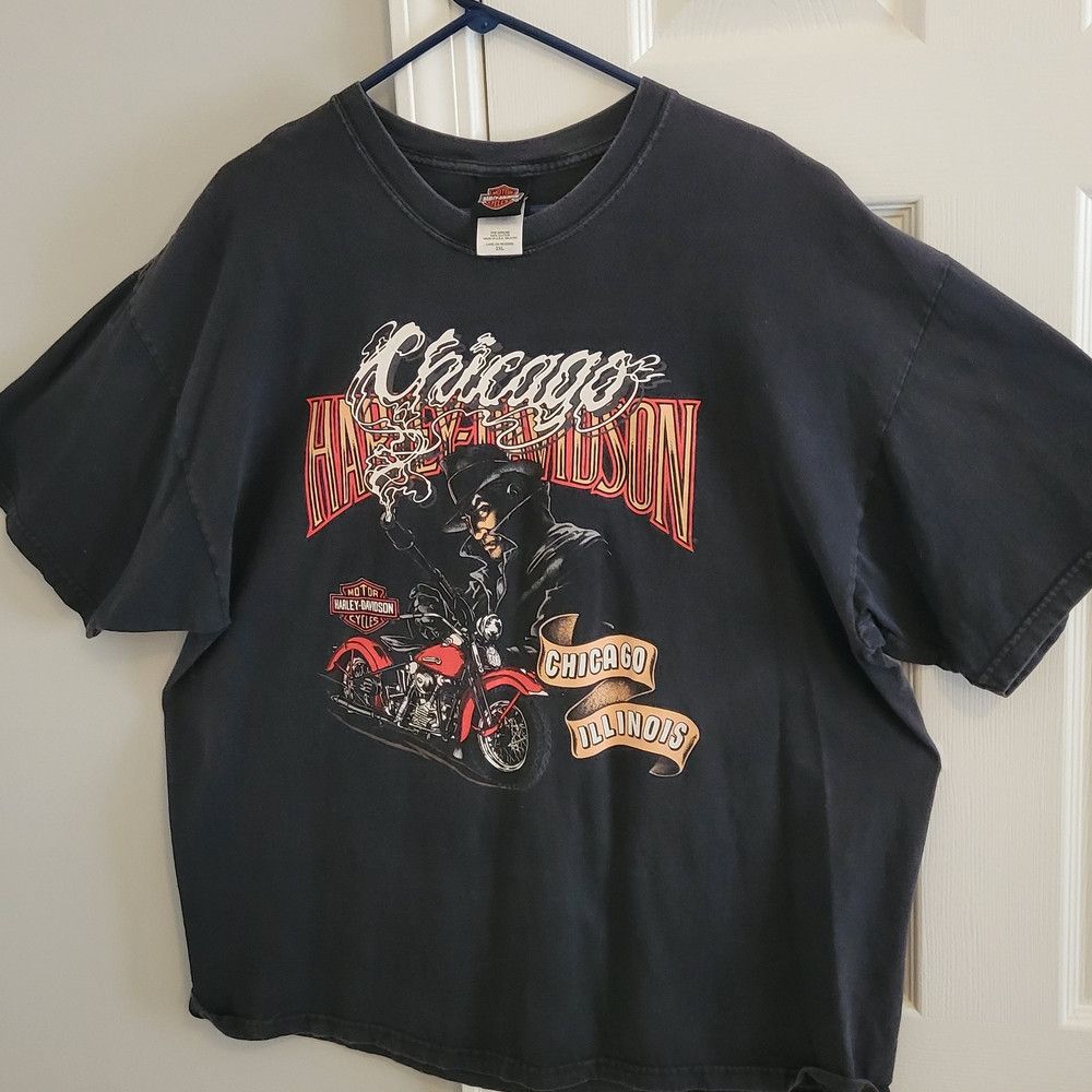 Harley Davidson Harley-Davidson Black Graphic T-Shirt Size US XXL / EU 58 / 5 - 2 Thumbnail