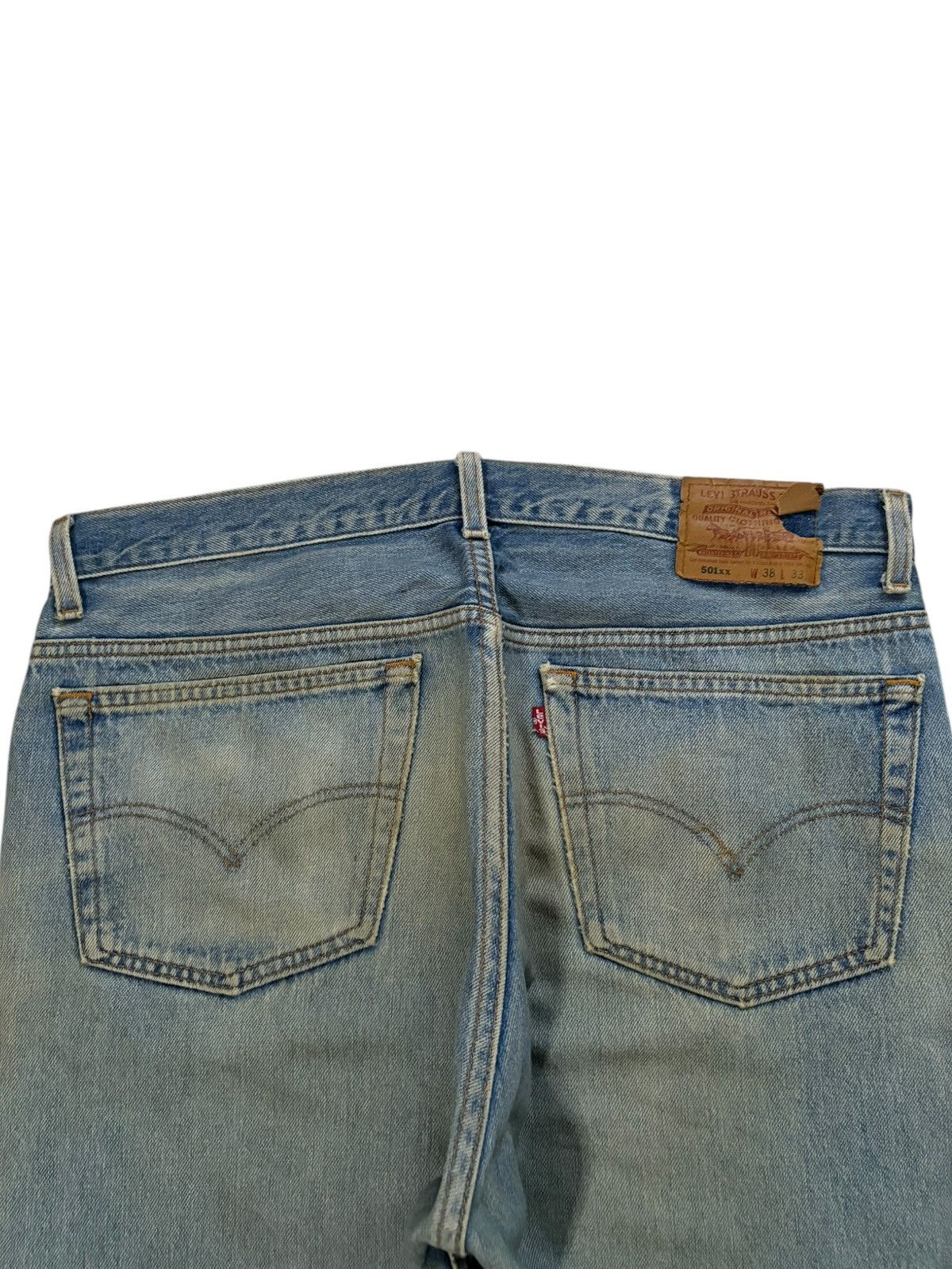 Levi's Vintage 90s Levis 501xx Mud Wash Distressed Baggy Jeans Size US 37 - 8 Thumbnail