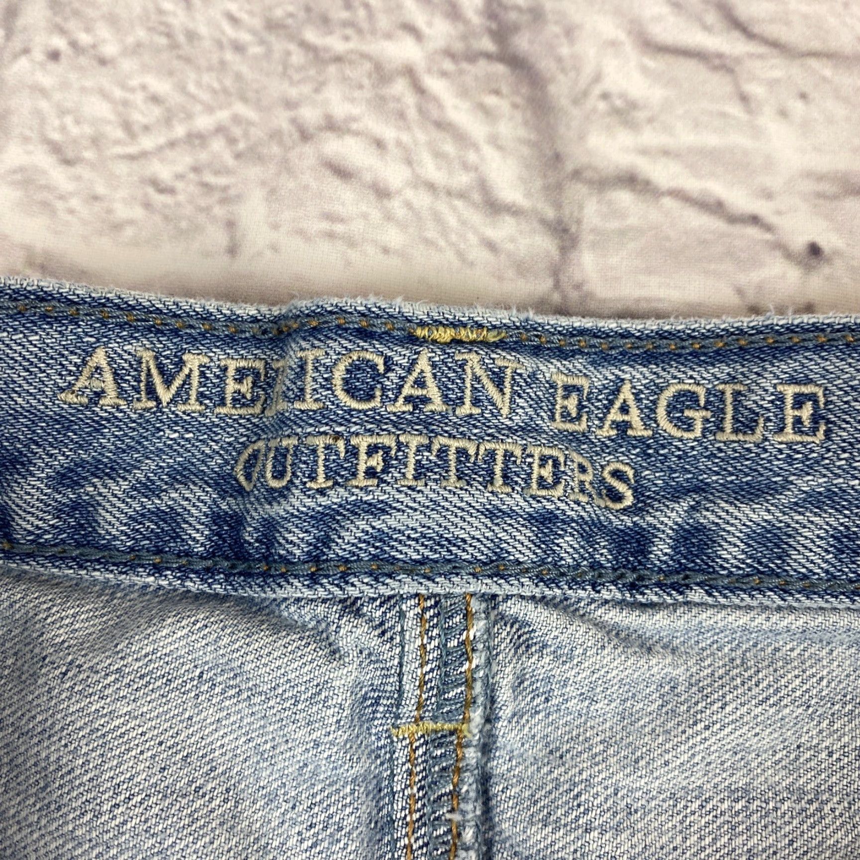 American Eagle Outfitters American Eagle Womens Jean Shorts Size 4 Mid Rise Cut-Off Distressed Button Fly Size 27" / US 4 / IT 40 - 4 Thumbnail
