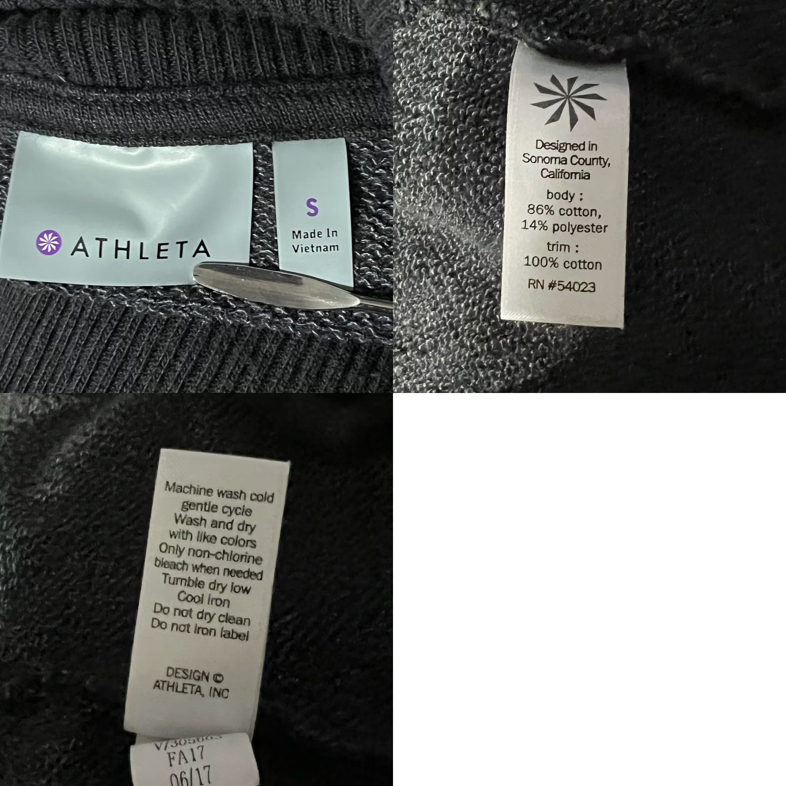 Athleta Athleta Sweatshirt Full Zip Womens Black Funnel Neck C9 Size S Pullover Activewear Size S / US 4 / IT 40 - 9 Thumbnail