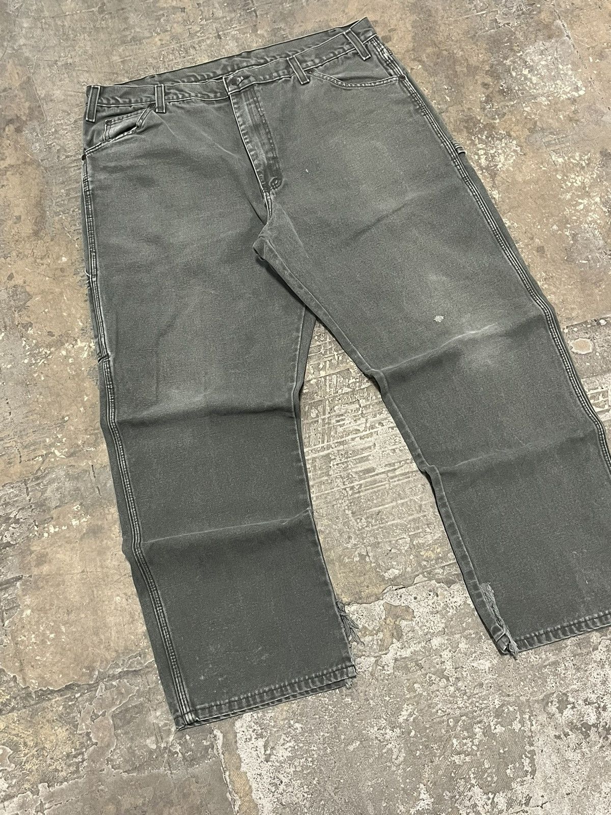 Carhartt × Dickies × Vintage Faded green dickies workwear pants baggy fit y2k hype Size US 36 / EU 52 - 8 Thumbnail