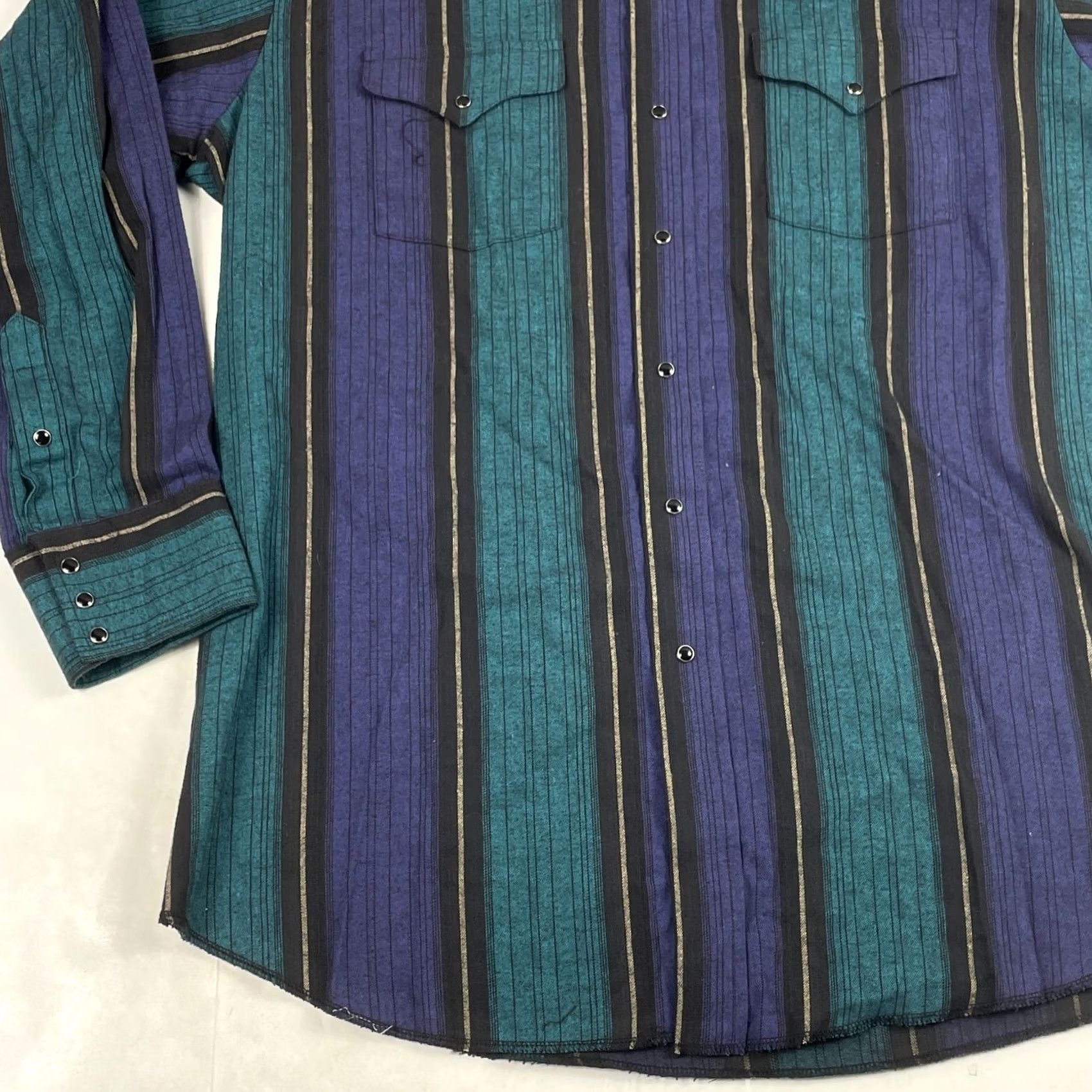 Vintage VINTAGE Panhandle Slim Shirt Men XL Green Flannel Pearl Snap Western Rodeo Shirt Size US XL / EU 56 / 4 - 5 Thumbnail
