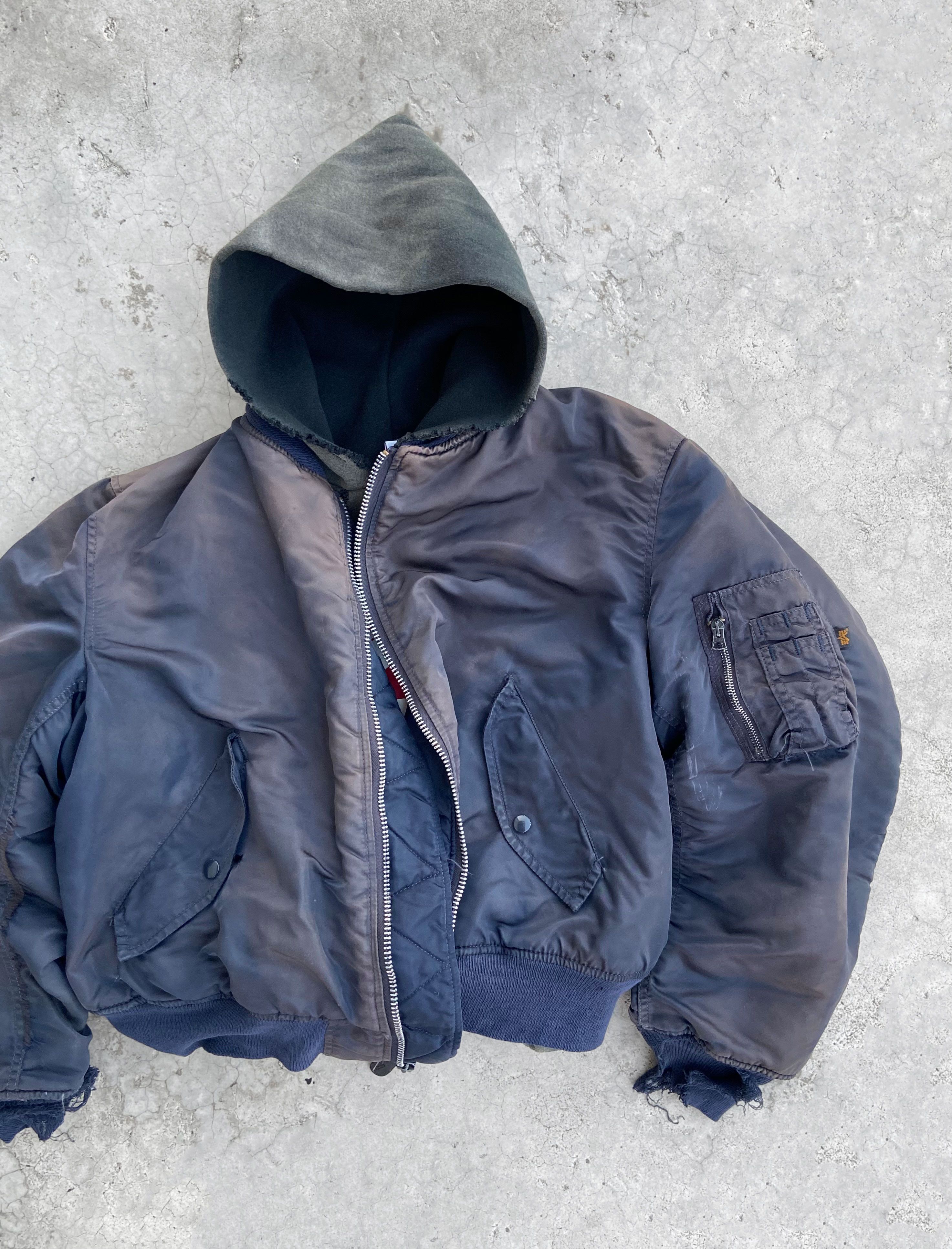Bomber Jacket × Military × Us Air Force Faded Alpha industries ...
