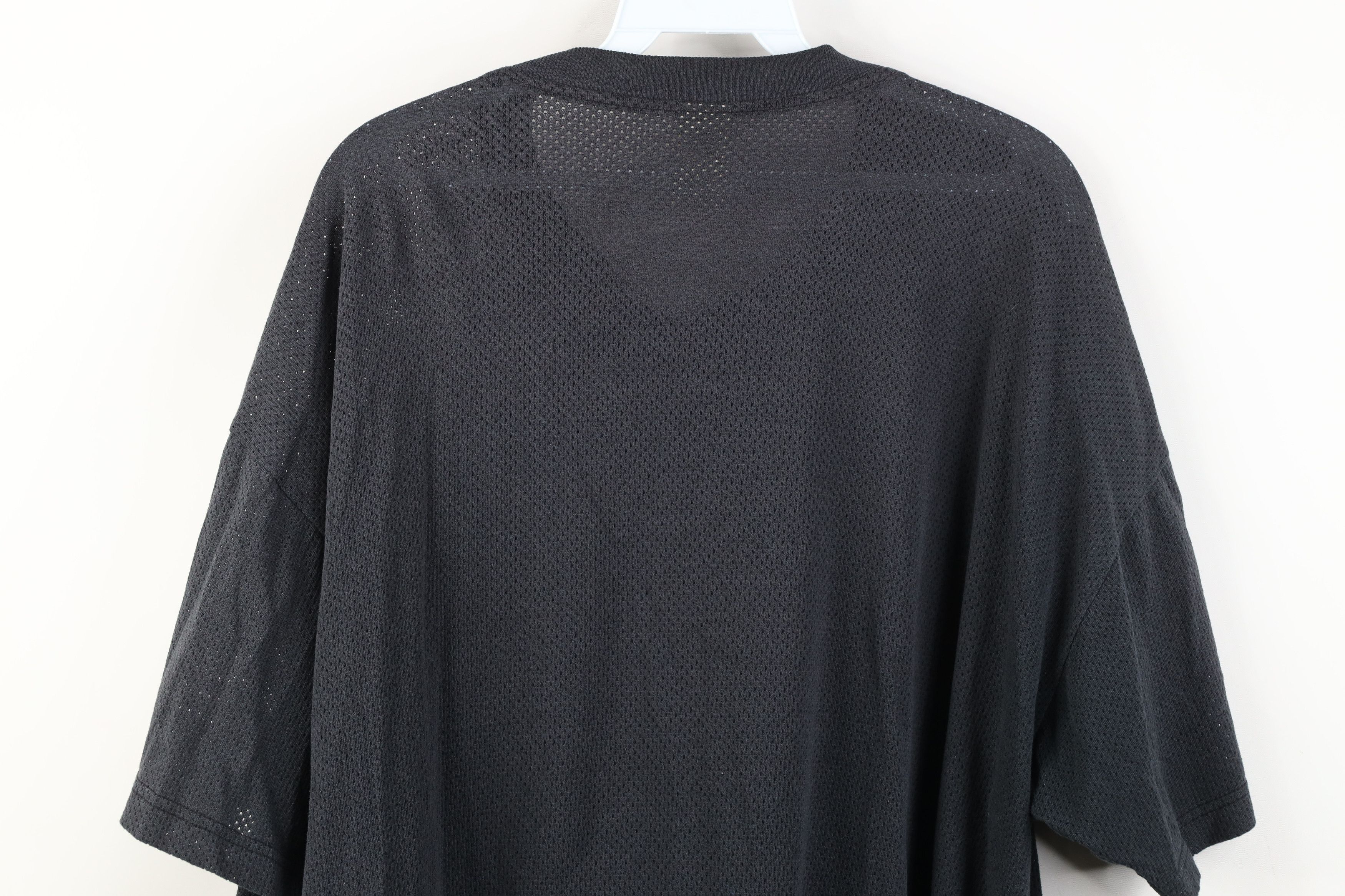 Russell Athletic Vintage 90s Russell Athletic Mesh Henley T-Shirt Black USA Size US XXL / EU 58 / 5 - 12 Thumbnail