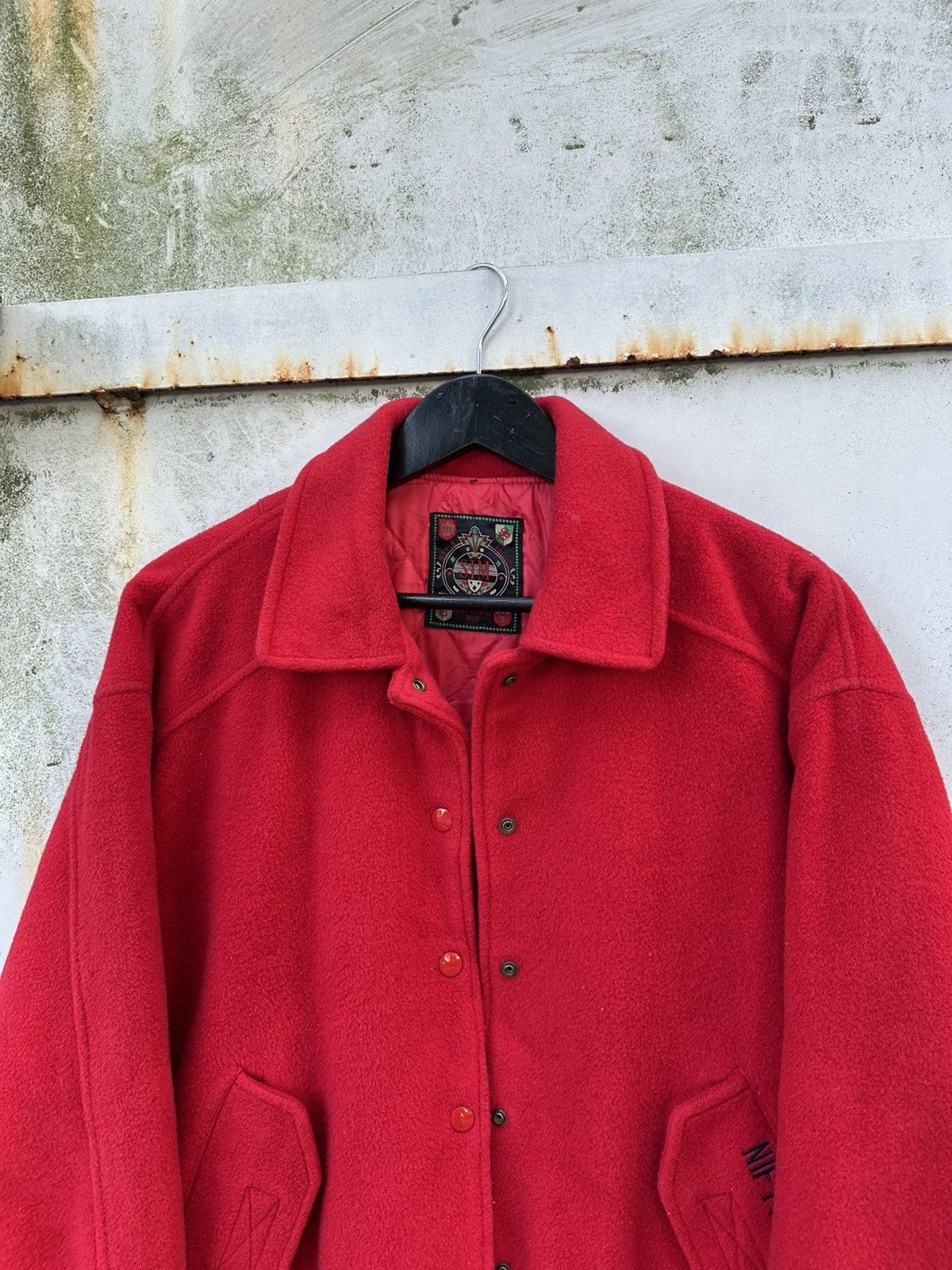 Vintage 👹Vintage Nifty Sports Embroidery Wool Bomber Jacket Size US M / EU 48-50 / 2 - 8 Thumbnail