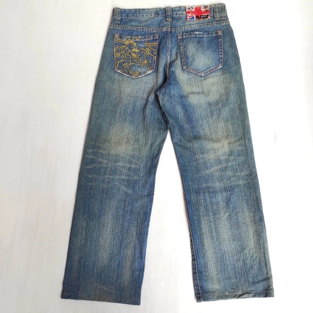 Le Grande Bleu (L.G.B.) ASK London Flag Denim Jeans Size US 30 / EU 46 - 6 Thumbnail