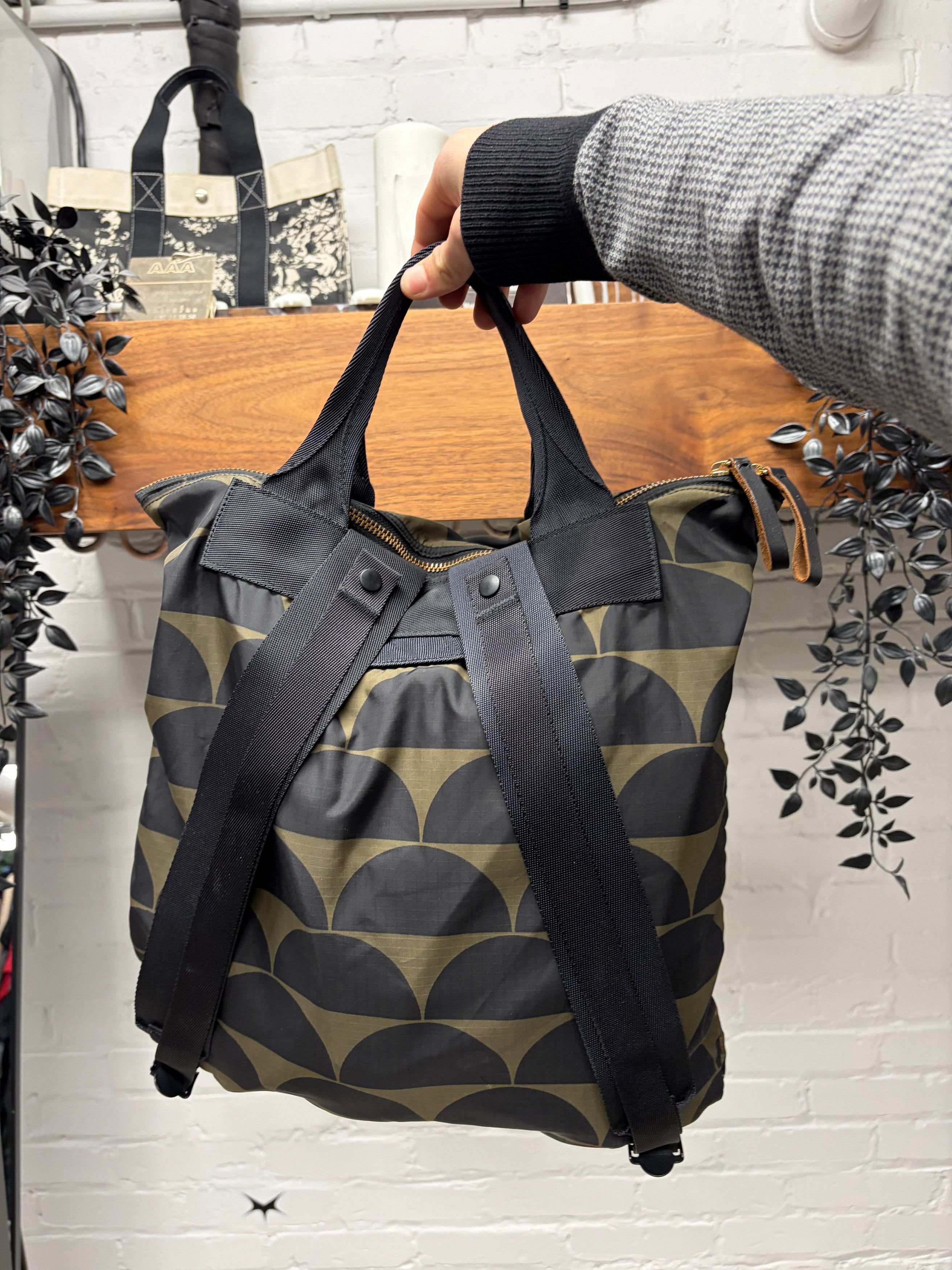 Marni Marni x Porter Black/Green Nylon Tote Bag Size ONE SIZE - 3 Thumbnail