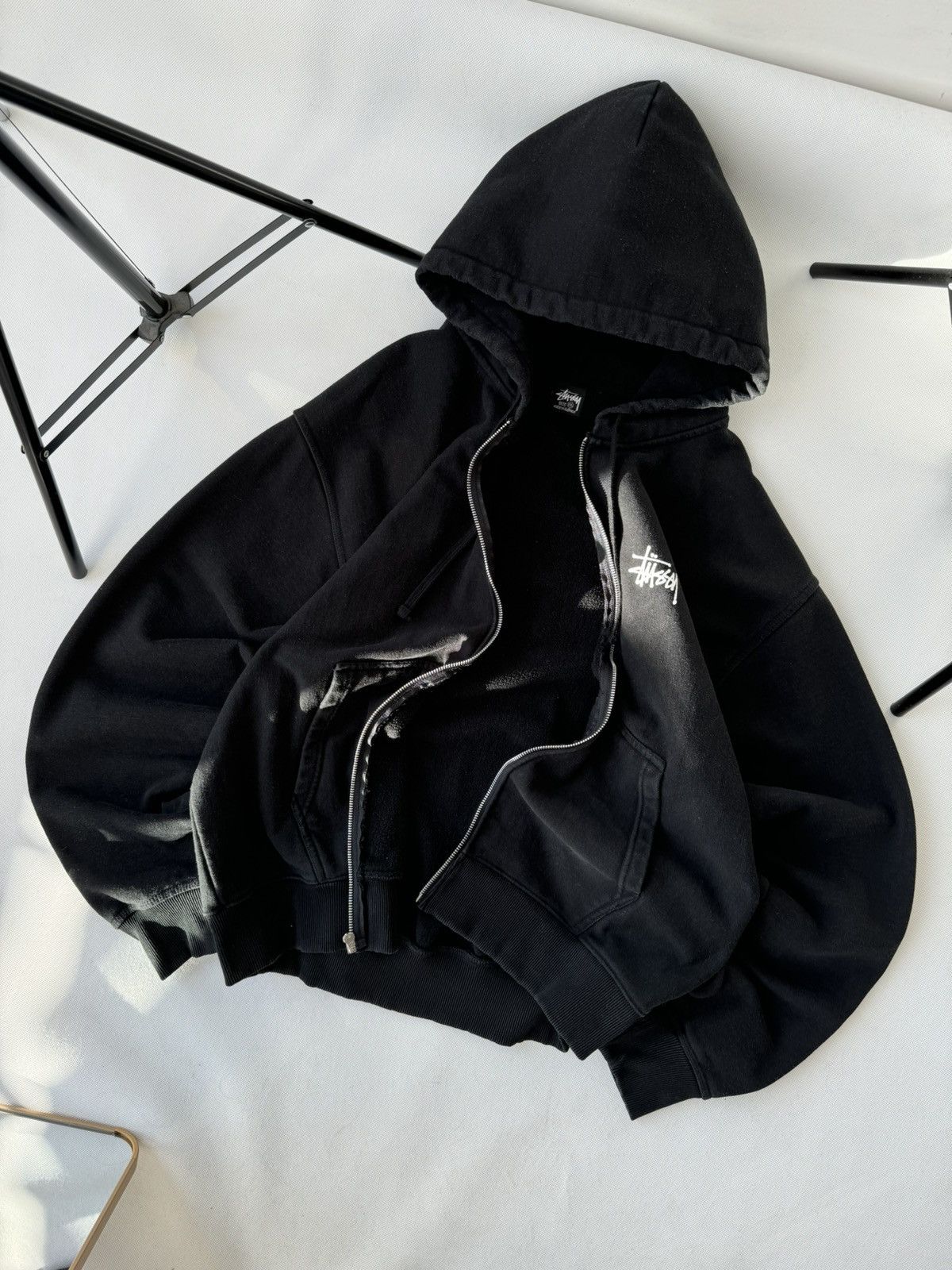 Stussy Stussy Fire App. Hoodie Black XXL | Grailed