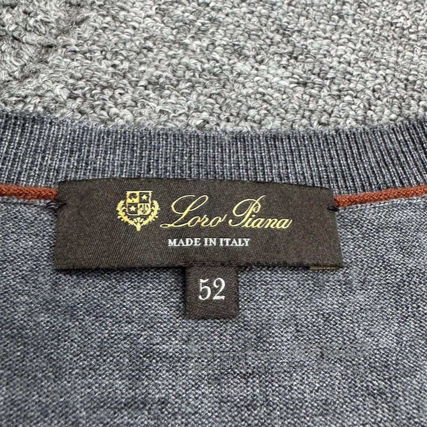 Loro Piana LORO PIANA Gray cotton-wool knit long-sleeved shirt| Size US L / EU 52-54 / 3 - 3 Thumbnail