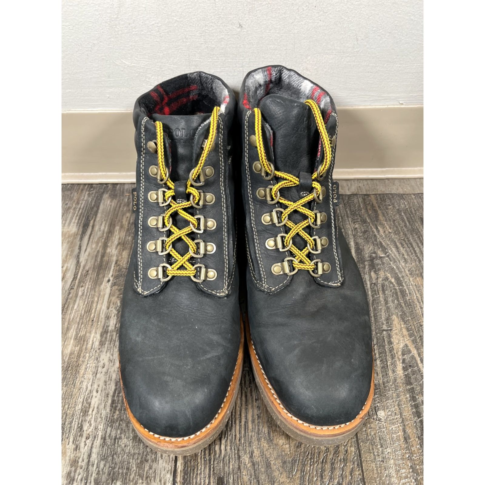 Polo Ralph Lauren Polo Ralph Lauren Meltham Boots Mens 14D Gray Leather Flannel Lined Size US S / EU 44-46 / 1 - 2 Thumbnail