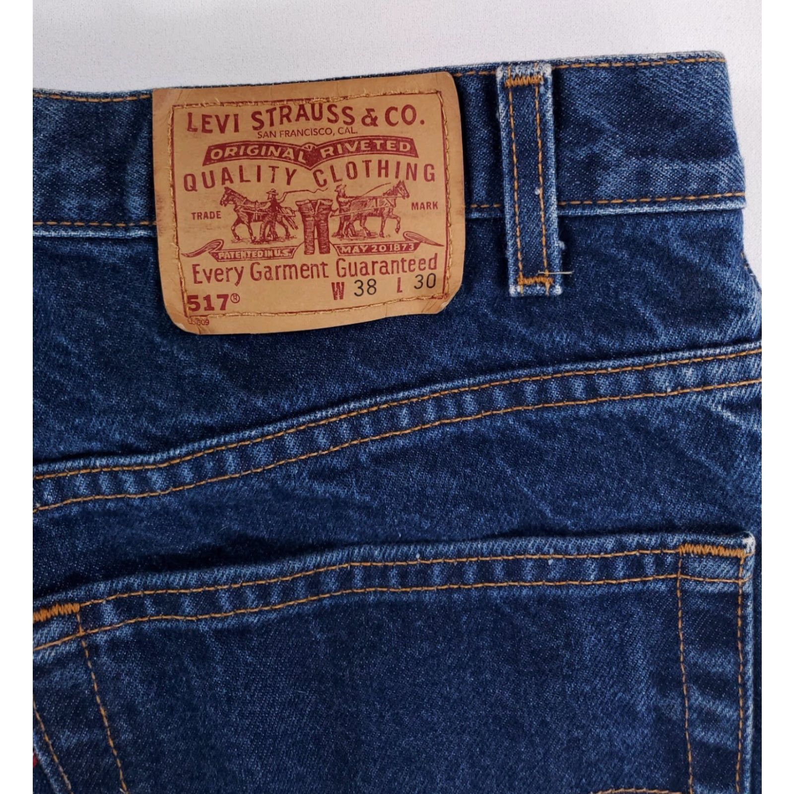 Levi's VINTAGE Levi's 517 Boot Cut Jeans Blue Mens 38x30 90s VTG Jeans Men Bootcut Blue 90s Levi's Mens 38 30 Size US 38 / EU 54 - 5 Thumbnail