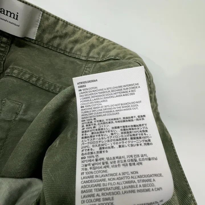 AMI AMIPARIS Green Pocket Tapered Jeans for Men -2507 Size US 34 / EU 50 - 5 Thumbnail